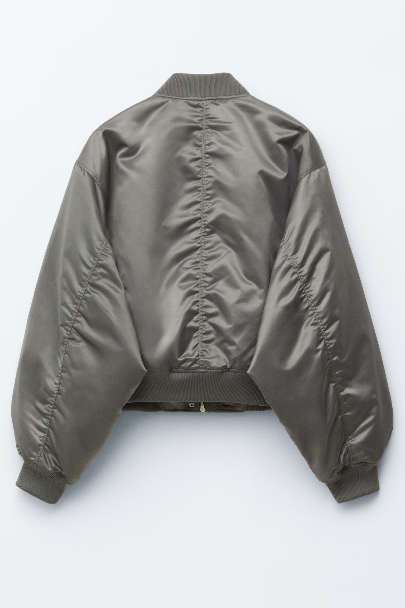 Padded Bomber Jacket - Gris foncé/Beige - 11