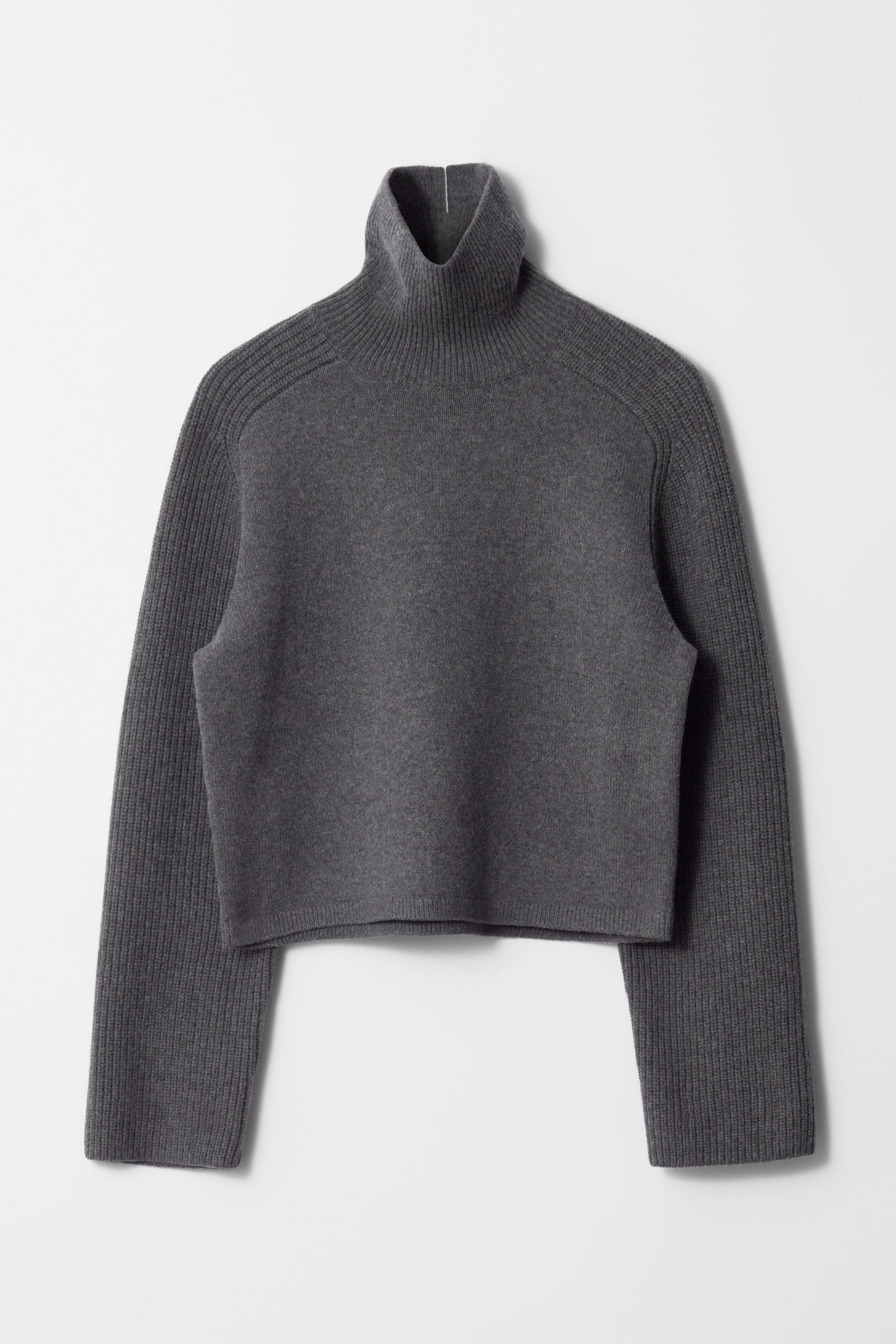 Boxy Turtleneck Jumper - Dark Grey/Brown - 2