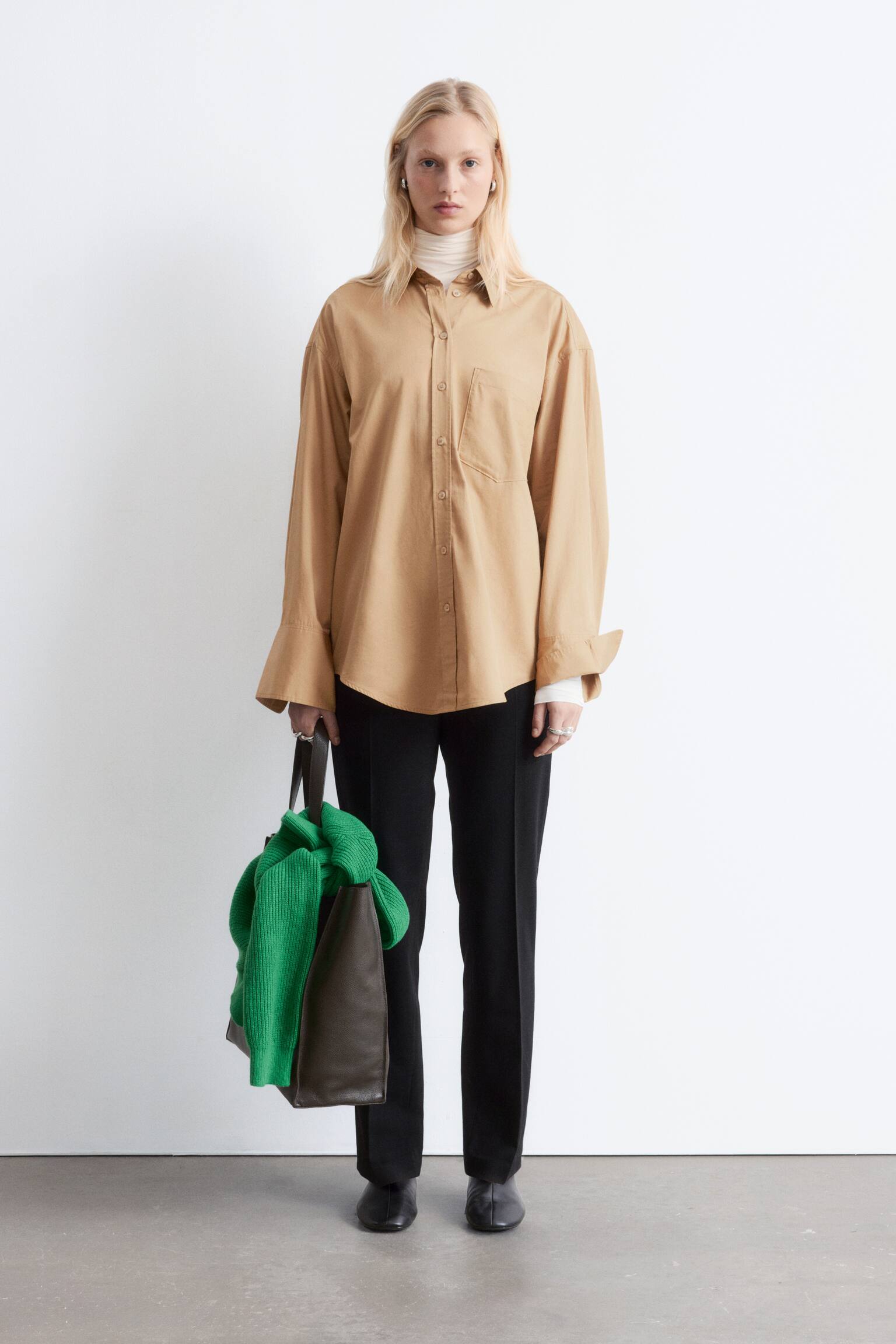 Camicia in cotone - Beige scuro/Righe rosa/rosso/Righe marrone/blu/Bianco/Righe - 5