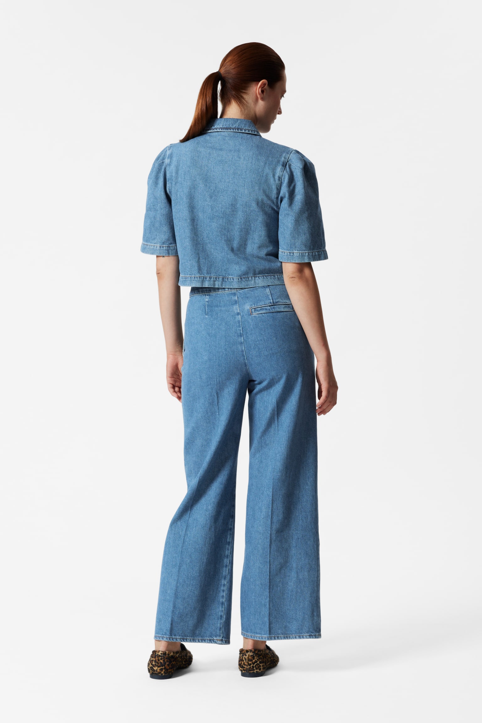 Denim Sailor Trousers - Blue - 7