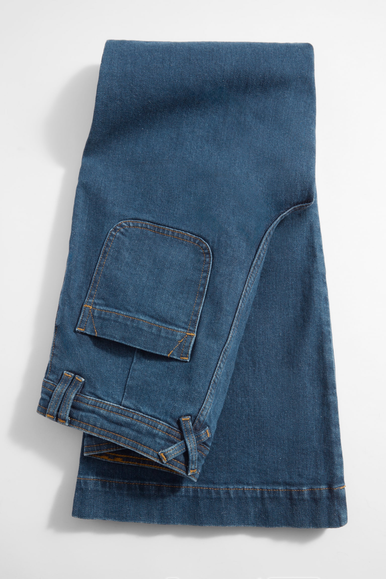 Patch-Pocket Bootcut Jeans - New Blue/Mid Blue - 5