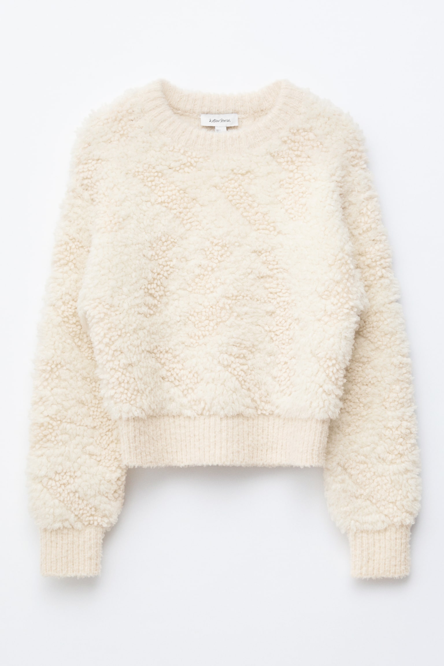 Strickpullover aus Wollfloor - Creme - 2