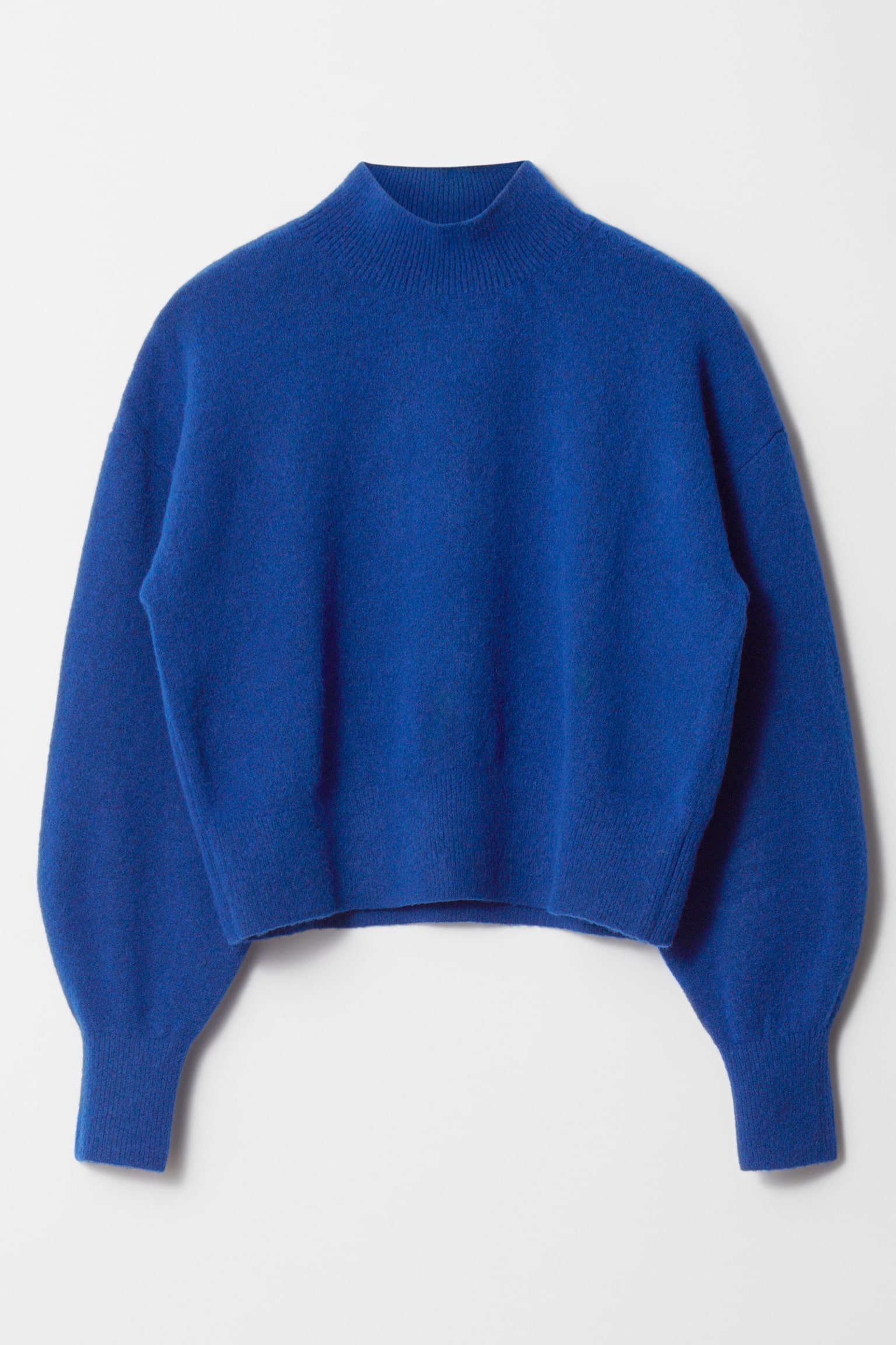 Mock-Neck Sweater - Royal Blue/Dark Green/Red/Caramel/Pink/Black/Blue/Dark Blue/Light Khaki/Light Beige/Mole/Oatmeal - 2