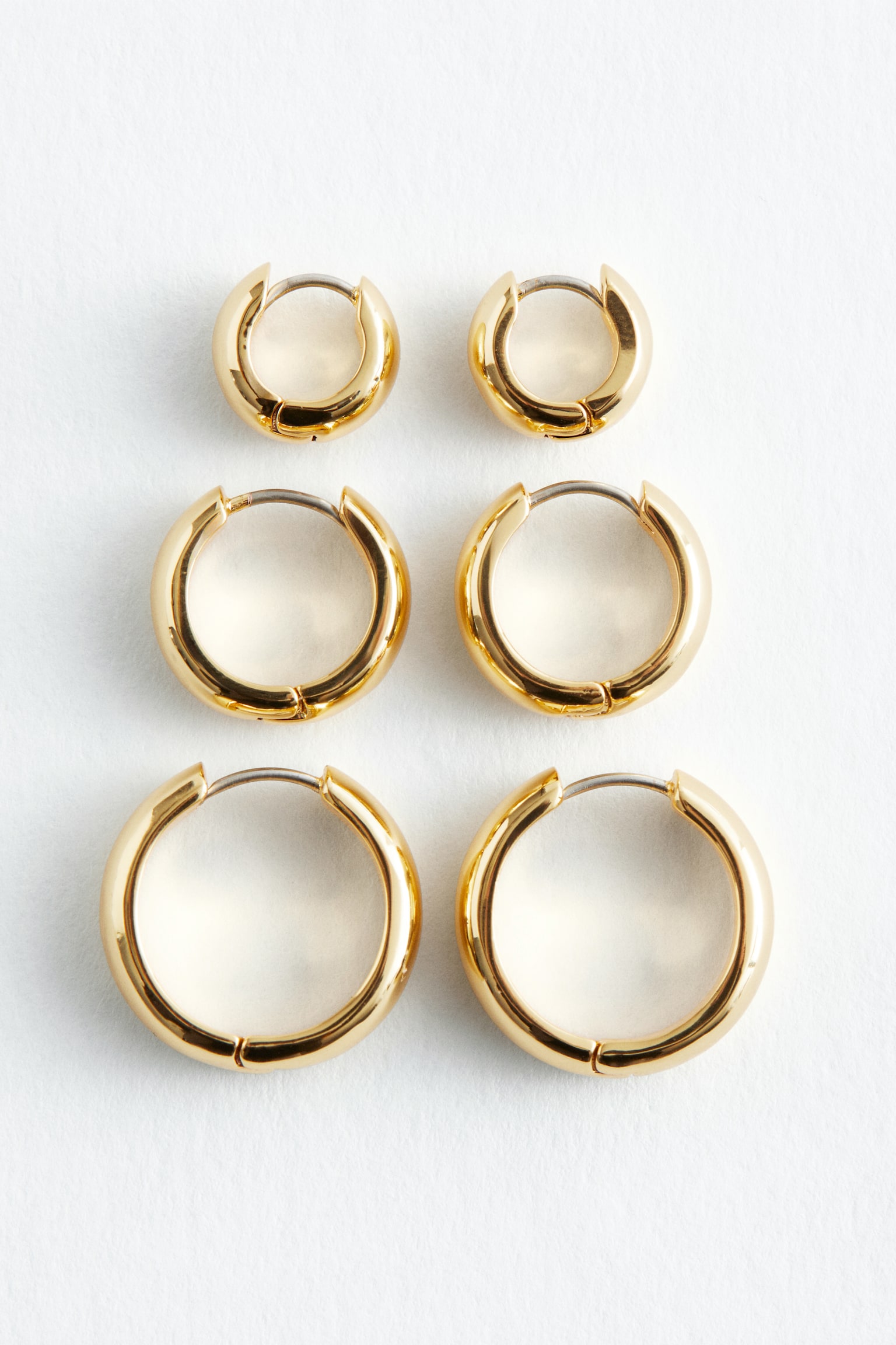 Markante Creolen im Set - Gold/Silber - 4