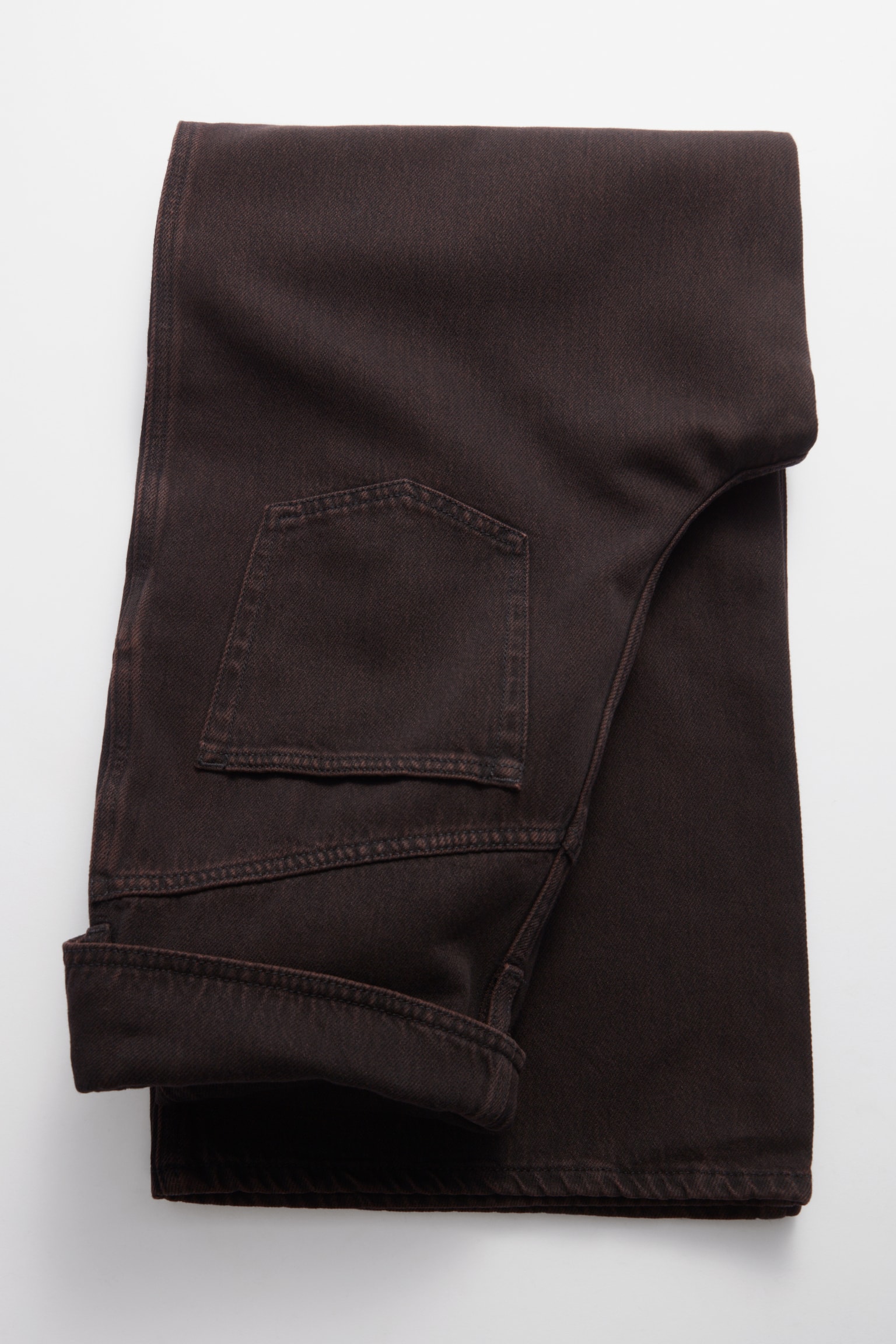 Wide-Leg Paperbag Jeans - Dark brown/Blue - 2