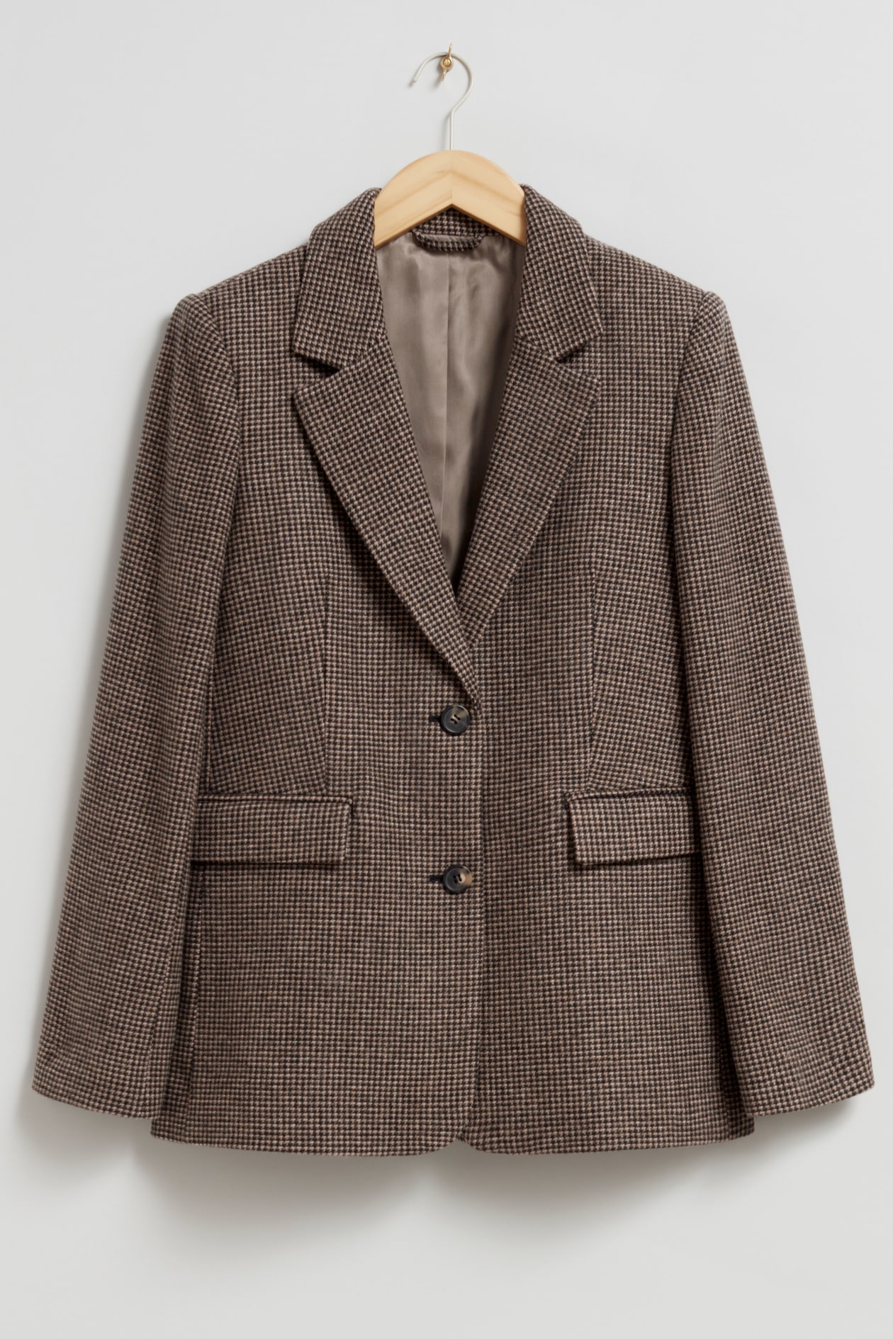 Hm Checked Coat Ladies Checked Jacket Fitted Checked Blazer