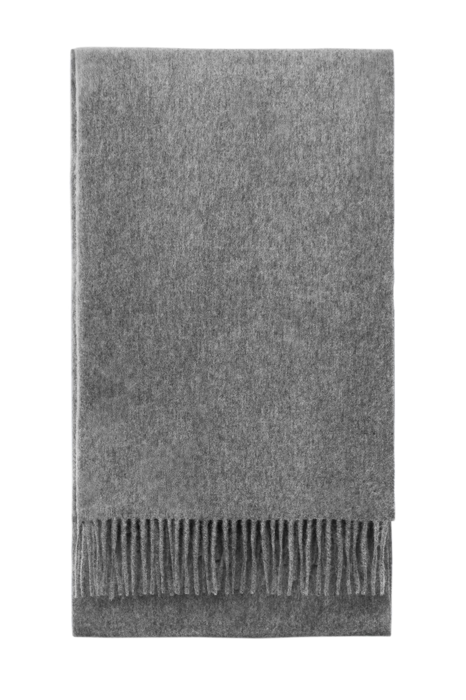 Wełniany szal z frędzlami - Szary/Mahoniowy/Beżowy/Ciemnoczerwony/Jasnożółty - 4