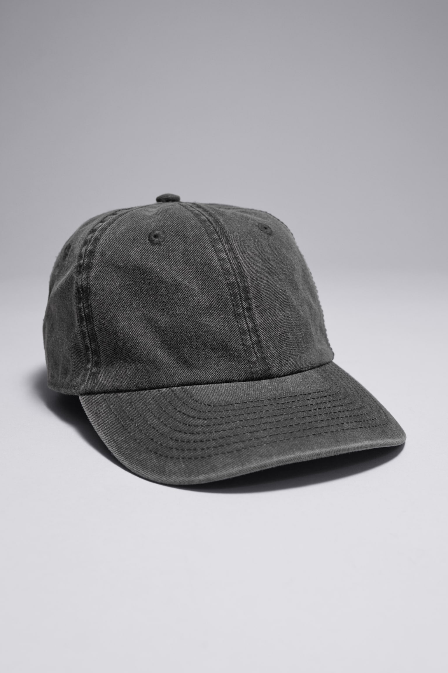 Denim Baseball Cap - Washed black - 2