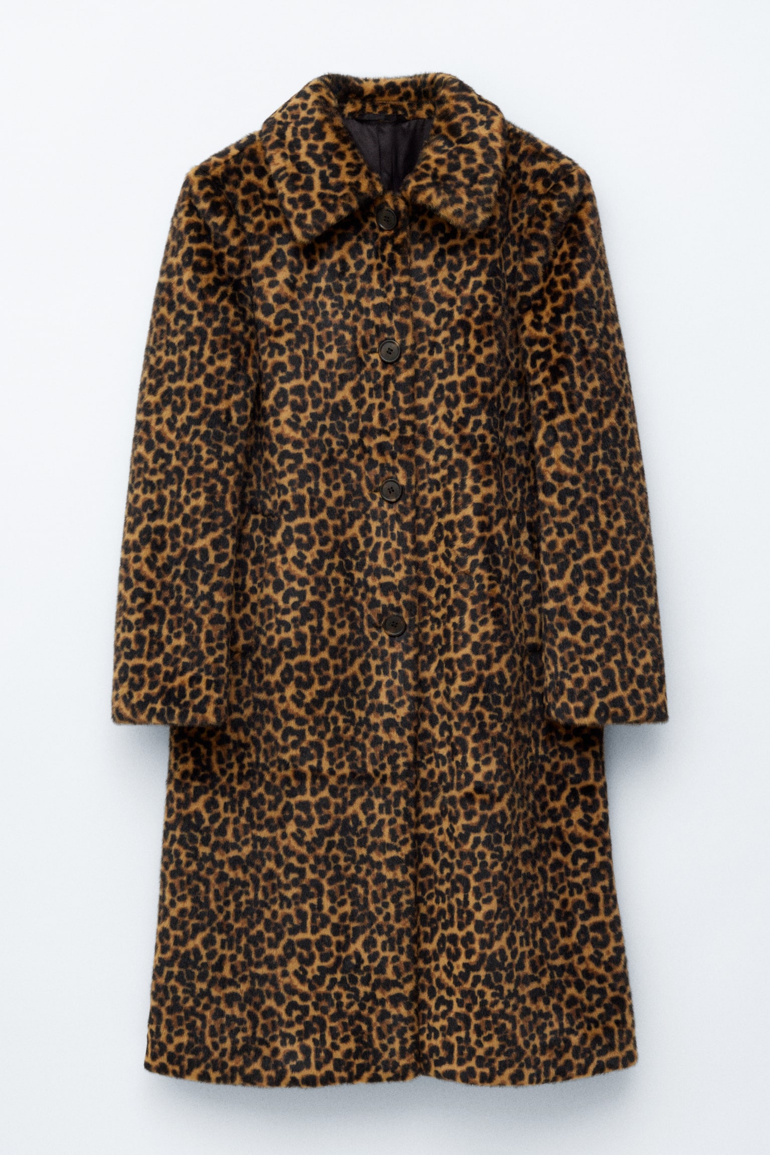 Kunstpelzmantel mit Leopardenmuster - Leopardenmuster - 2