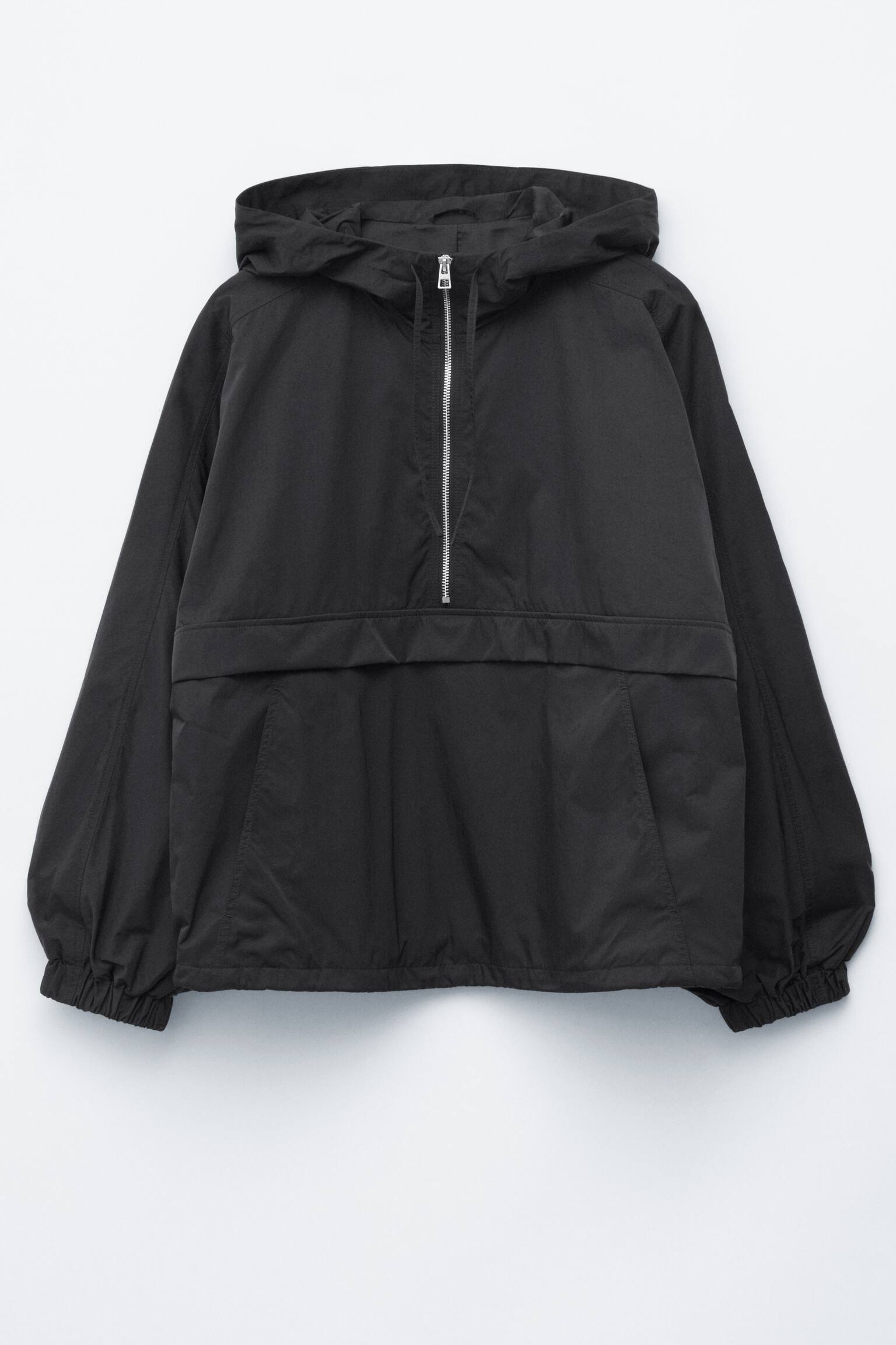 Anorak con cappuccio - Nero/Arancione - 8
