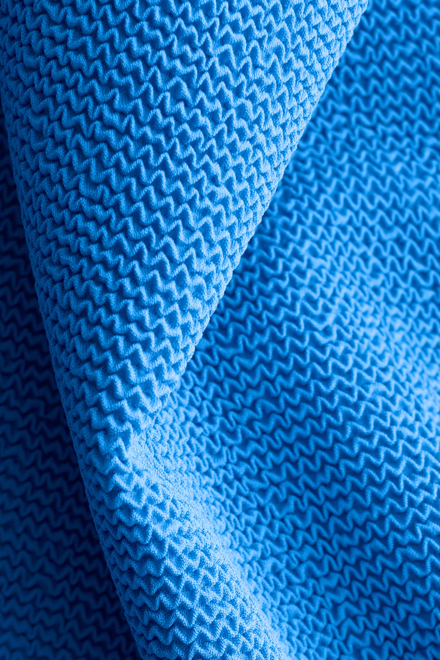 Badpak met textuur en strikbandjes - Helderblauw/Donkerbruin/Zwart/Bordeauxrood/Roze/Oranje - 2