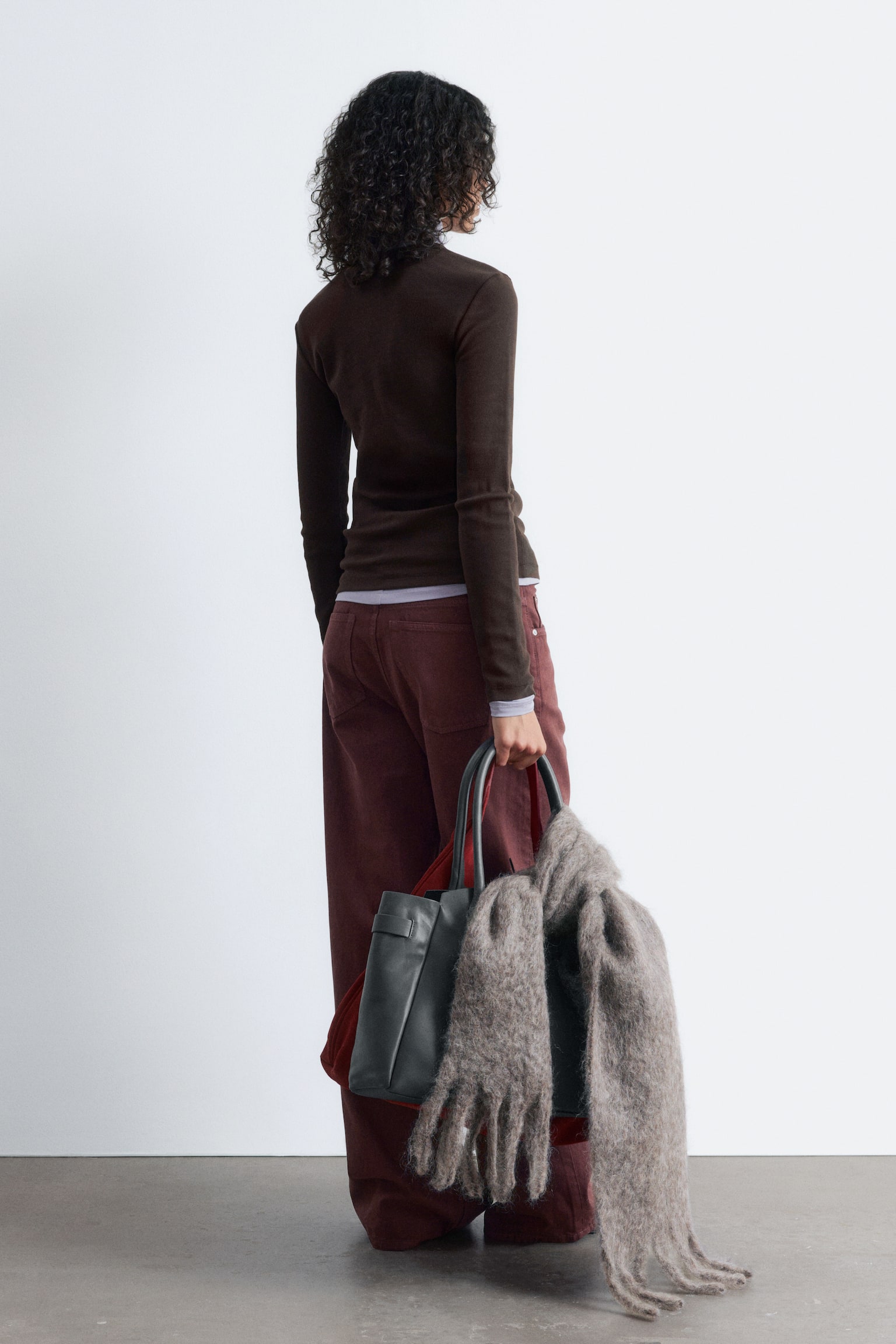 Jeans med vide ben - Rustbrun/Kakigrøn/Forvasket beige - 8