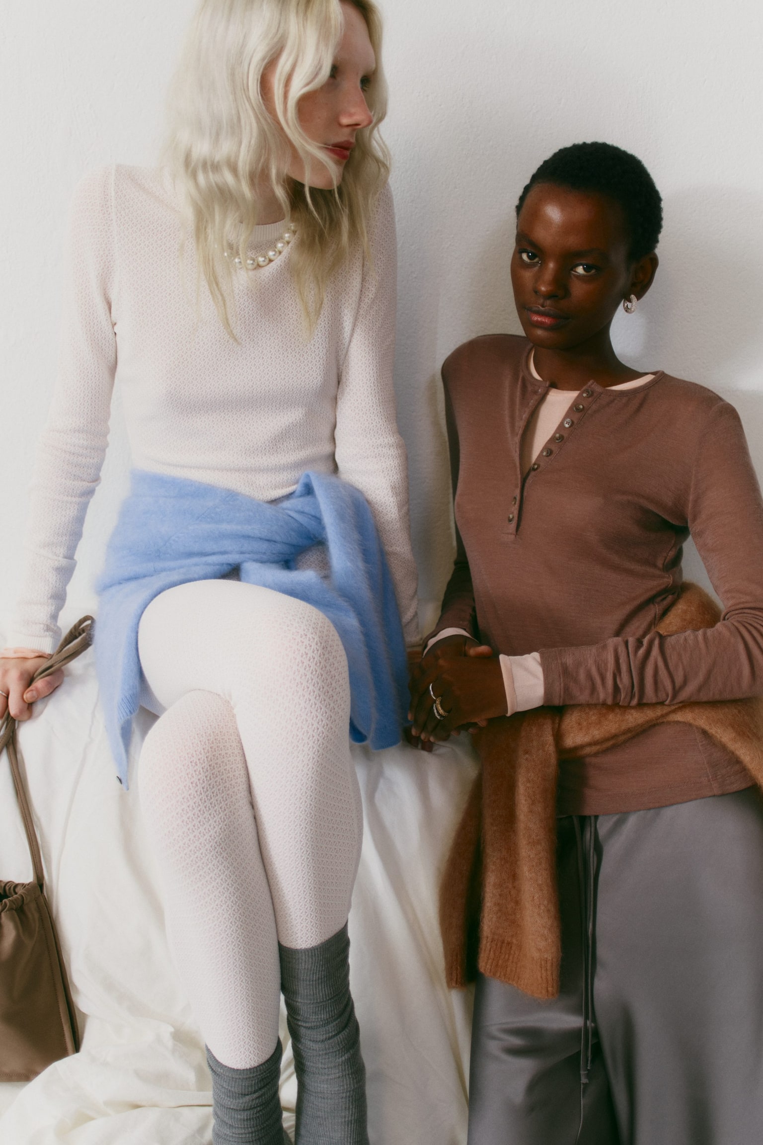 Haut en laine à demi-patte - Marron chiné/Gris chiné - 7