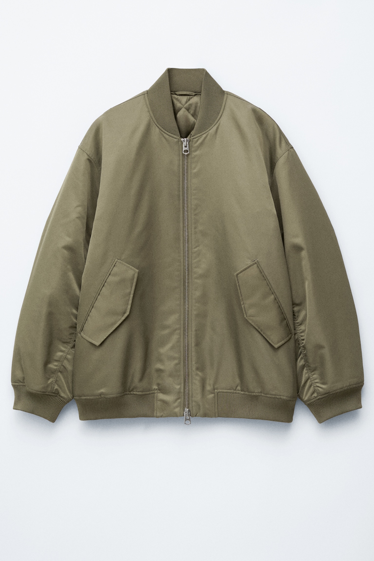 Lange Bomberjacke - Khaki/Khaki - 2