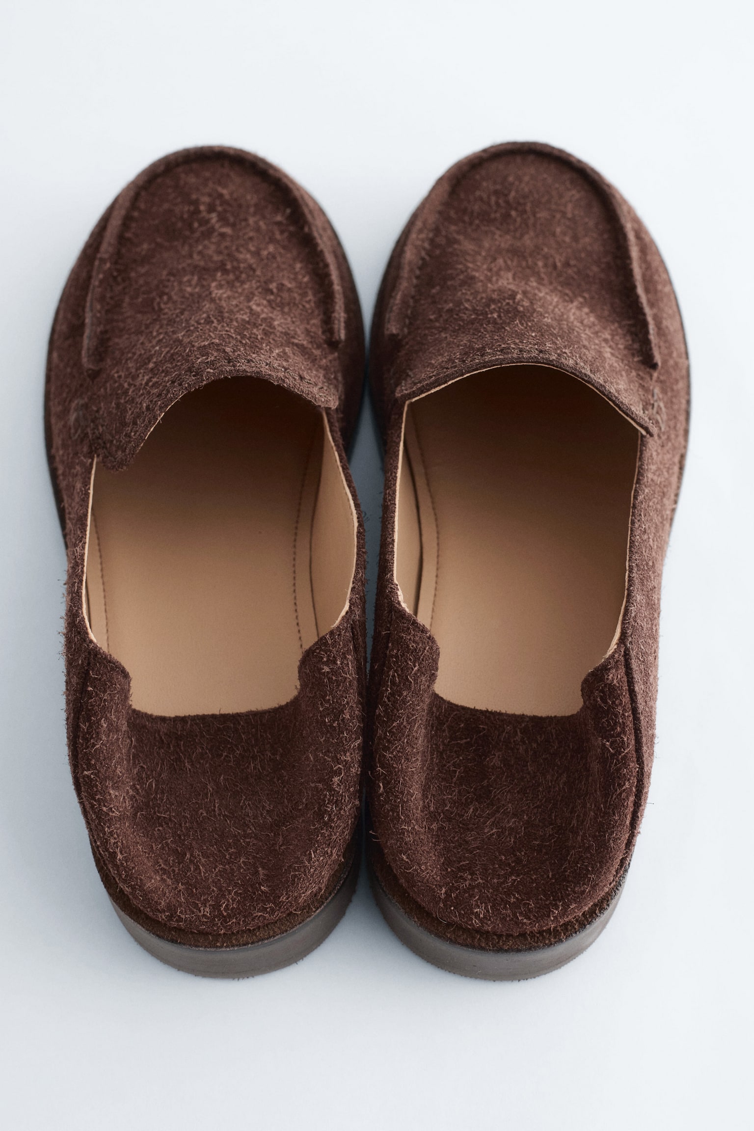 Loafers i børstet ruskind - Brun - 4