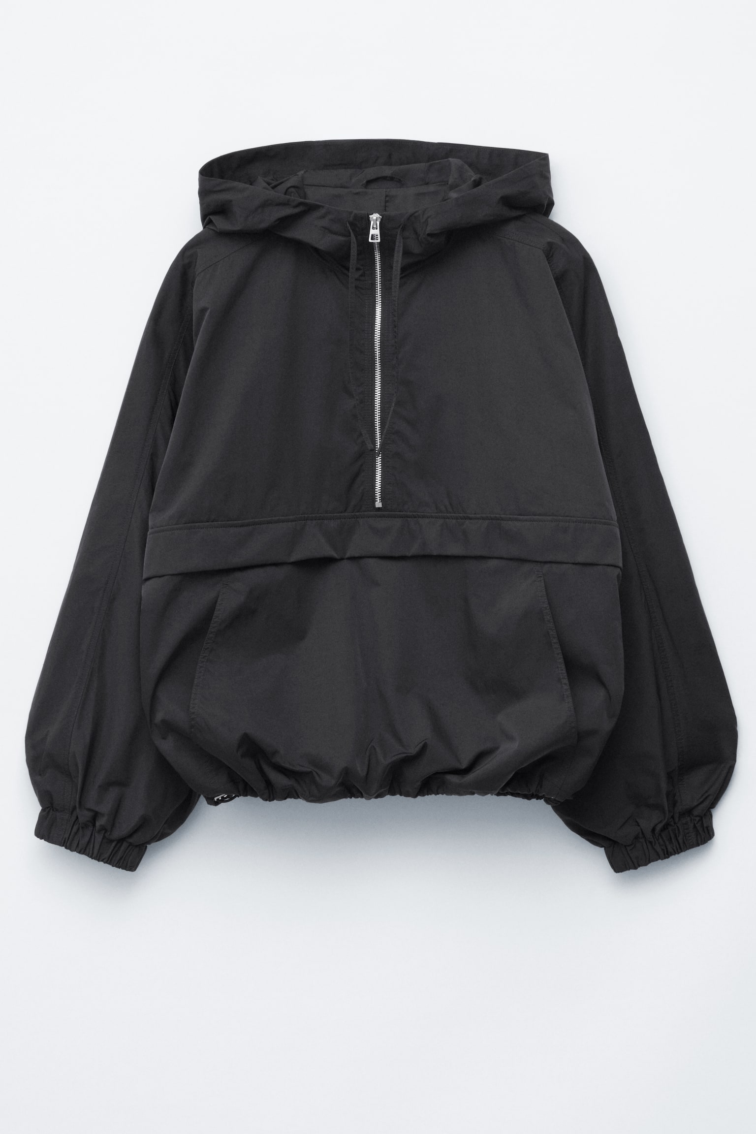 Anorak con cappuccio - Nero