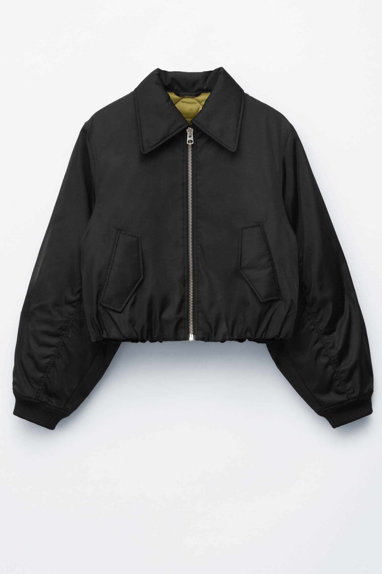 Verkürzte Bomberjacke - Schwarz - 2