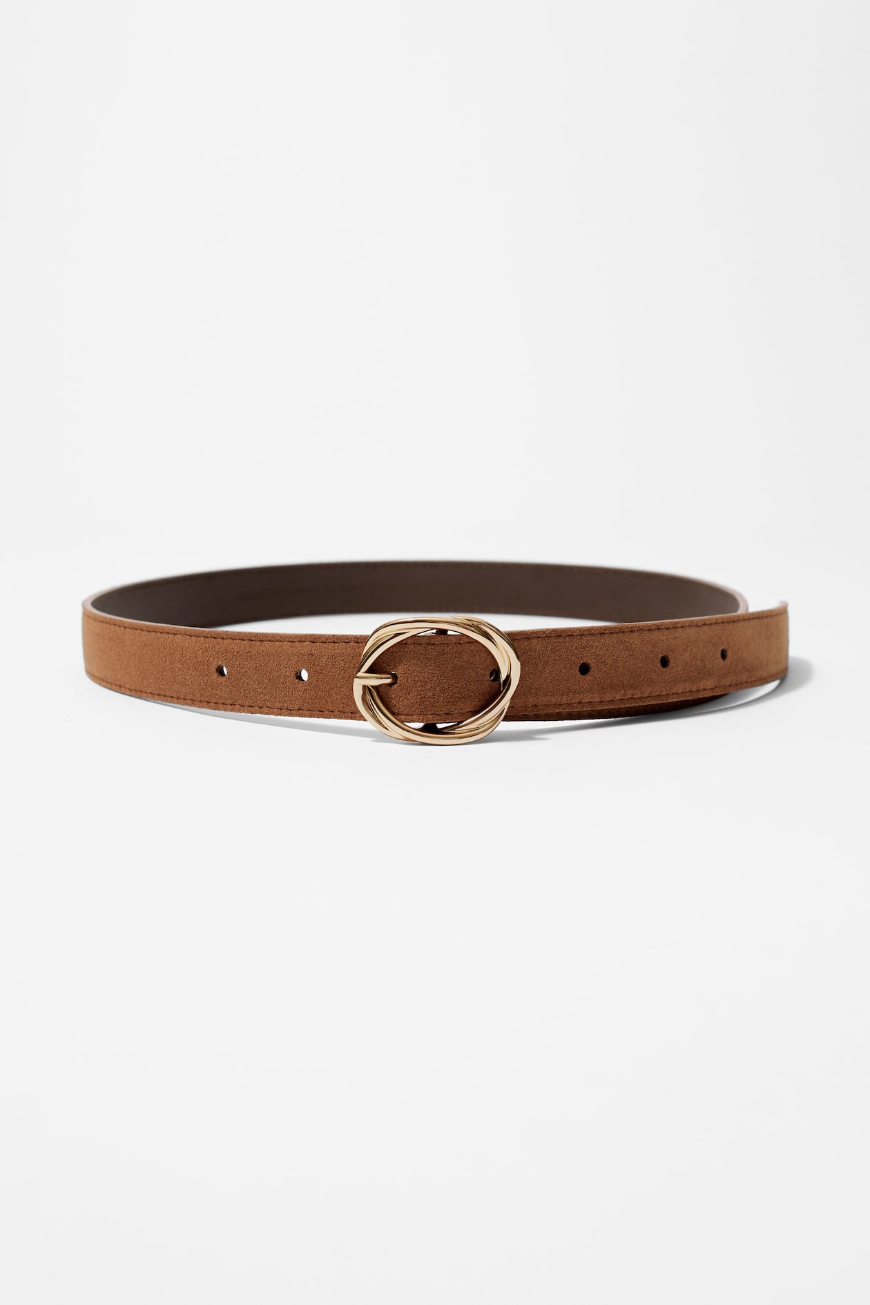 Knot-Buckle Leather Belt - Brown - Ladies | H&M GB