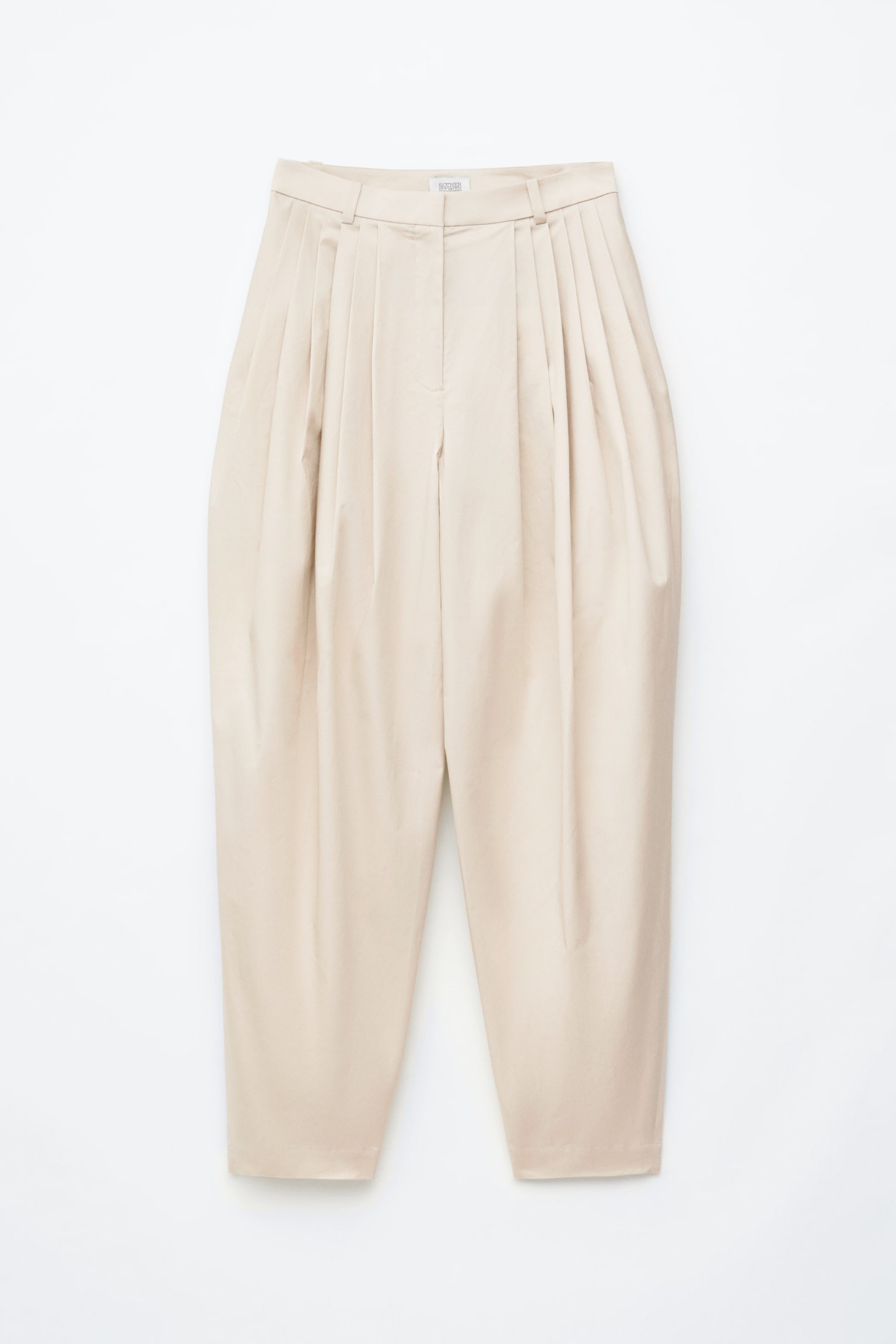 Hordó-szárú Redőzött Nadrág - Off-White - 2