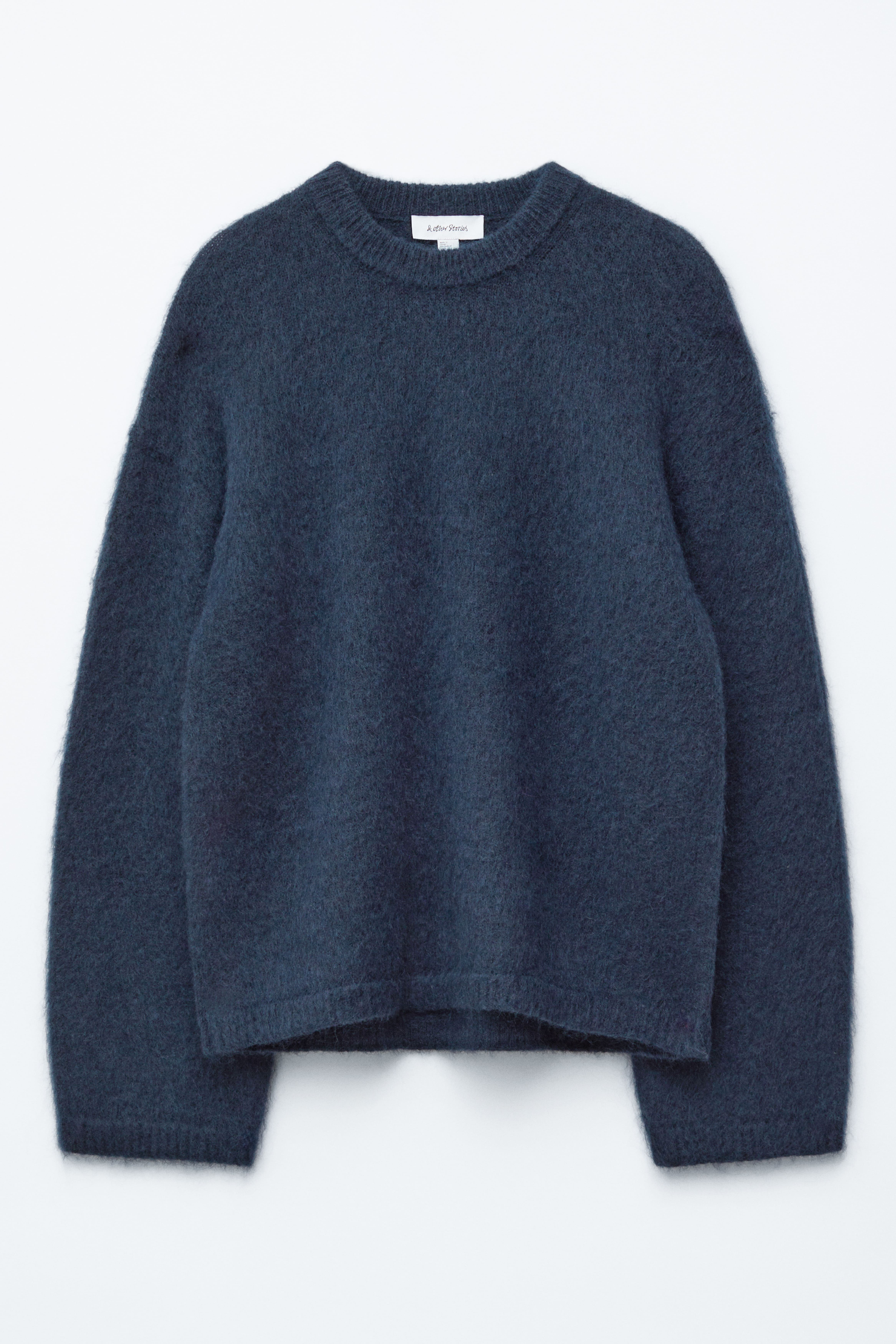 Pullover aus Mohair-Mix - Dunkelblau/Dunkelrot/Dunkelbraun/Dunkelgrau/Graubraun