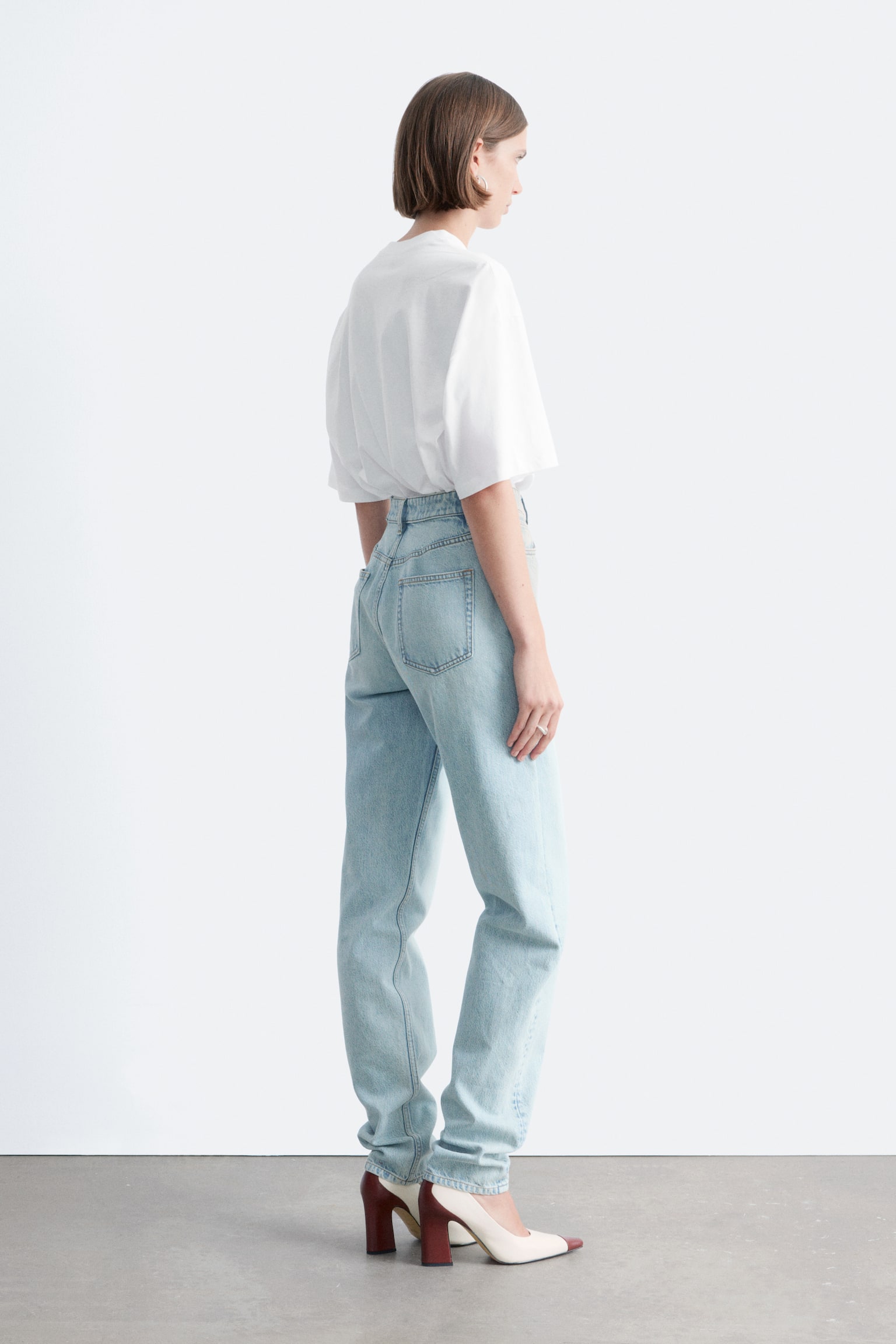 Oversized-T-Shirt aus Baumwolle - Weiß - 5