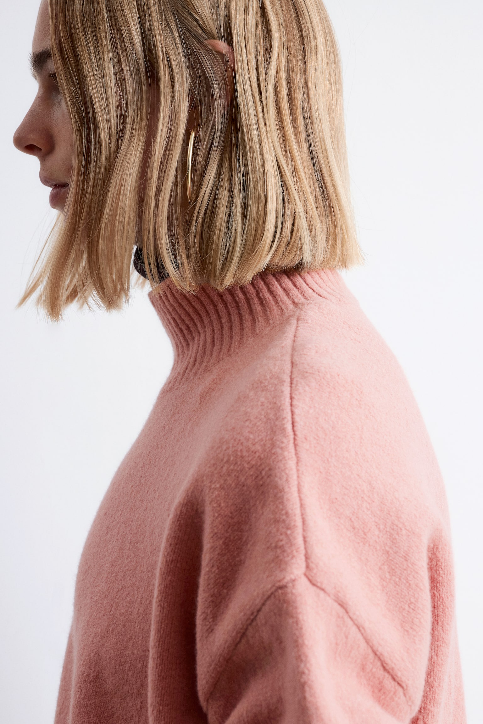 Jumper med turtleneck - Pink/Knaldrød/Bordeaux/Mørk beige/Klar blå/Mørk gråbrun - 6