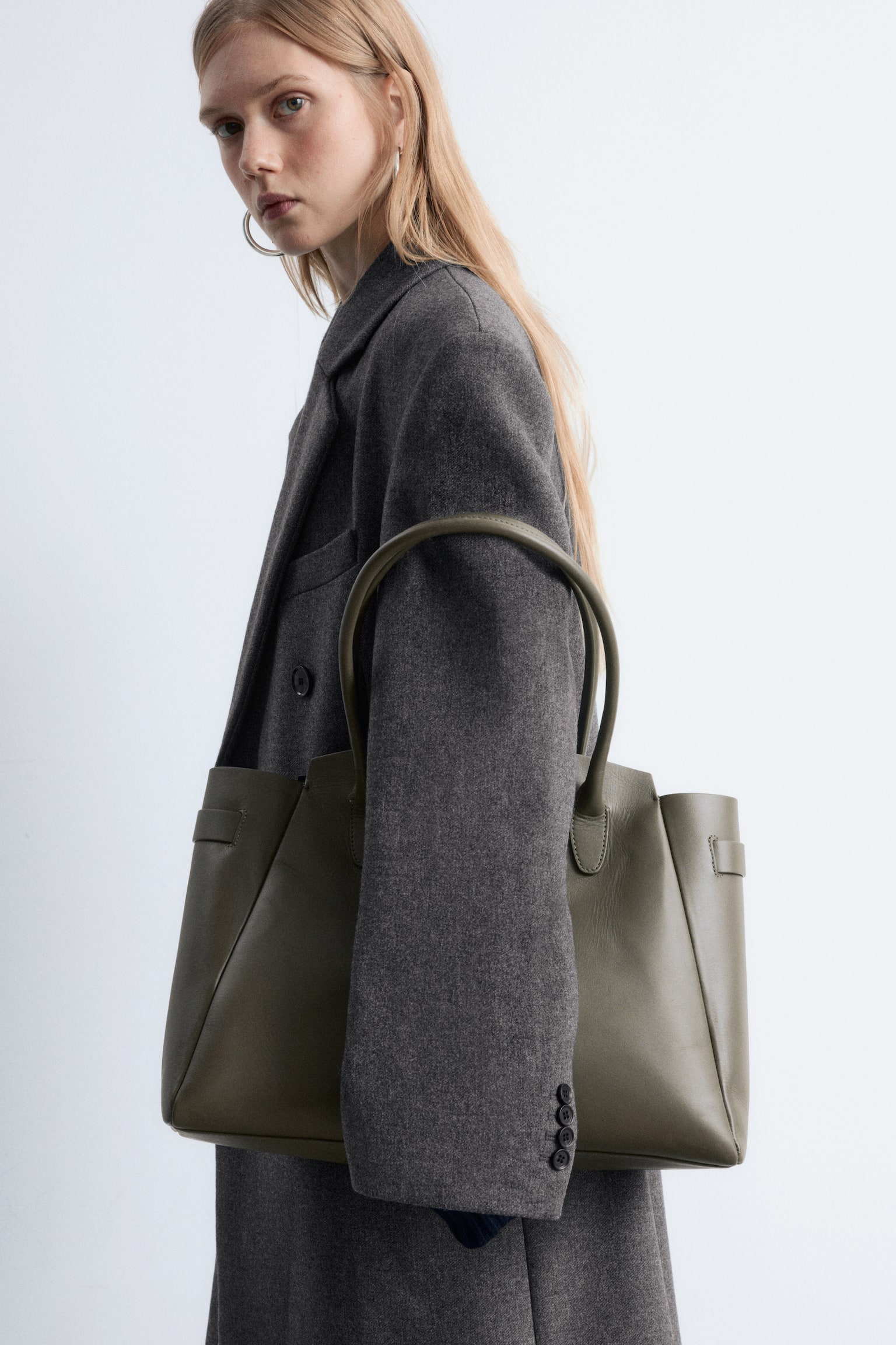 Tragetasche - Khaki/Dunkelbraun/Dunkelgrau/Dunkles Weinrot - 1