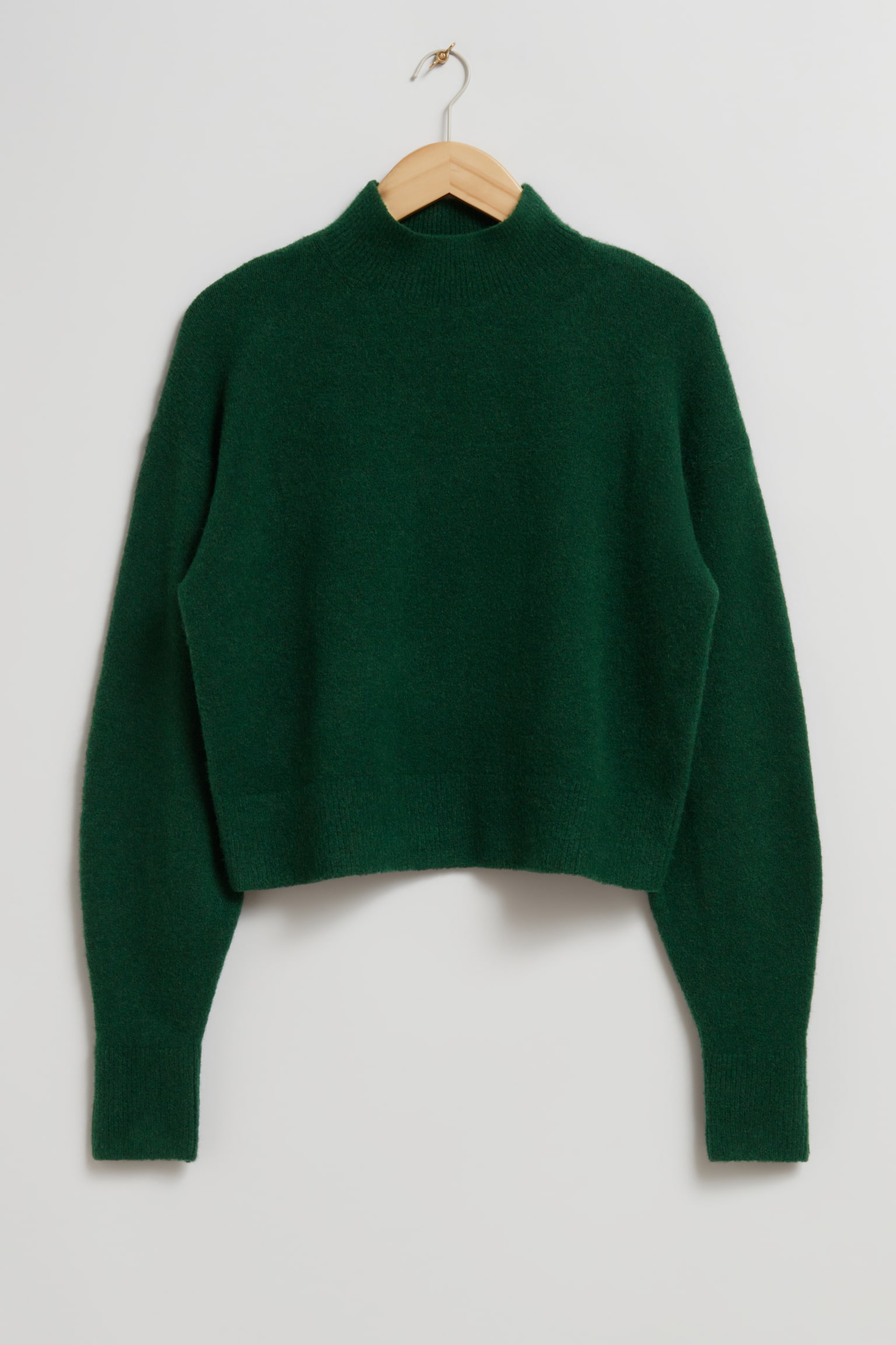 Mock-Neck Sweater - Dark Green/Red/Caramel/Royal Blue/Pink/Black/Blue/Dark Blue/Light Khaki/Light Beige/Mole/Oatmeal - 2