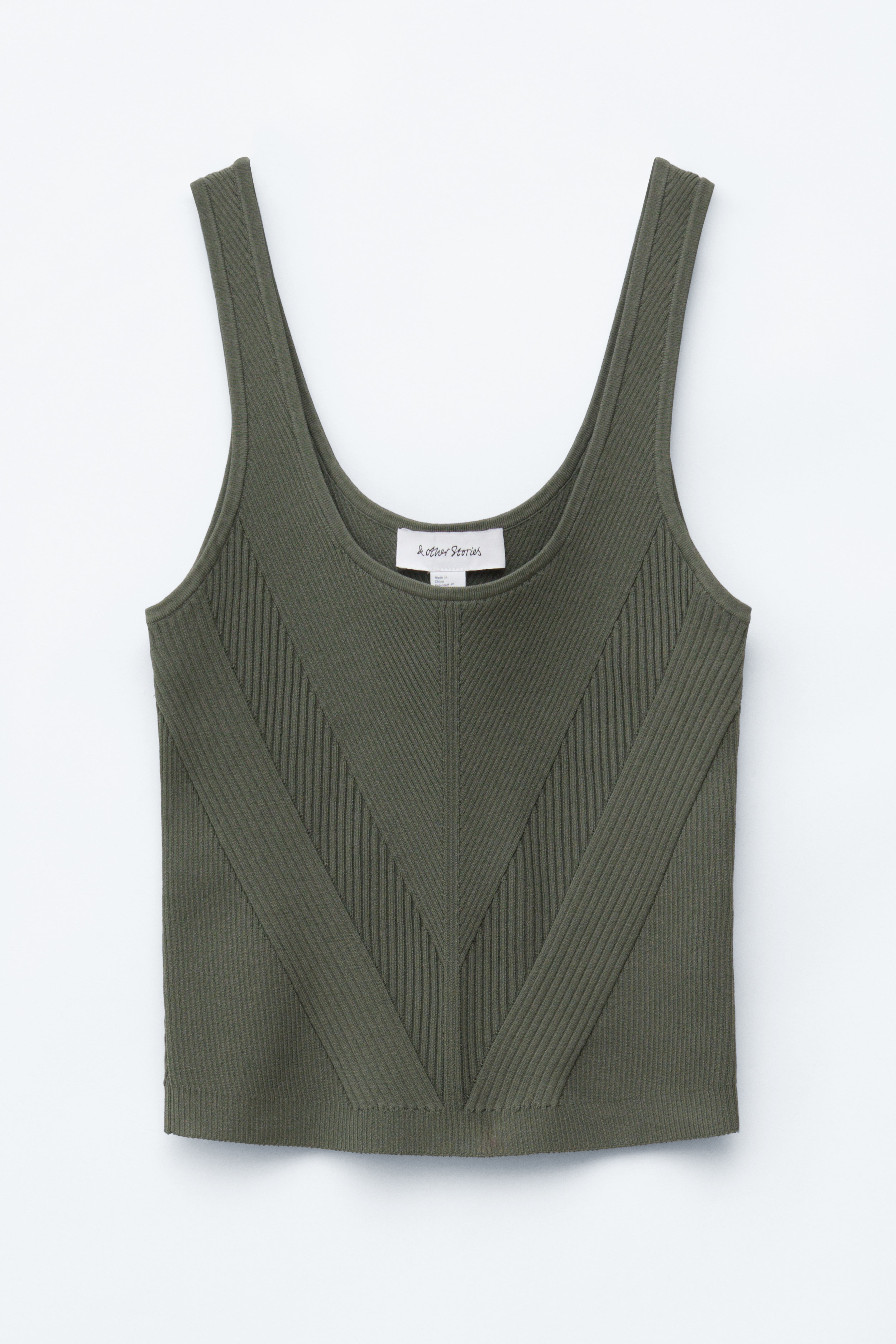 Canotta in maglia - Verde kaki scuro