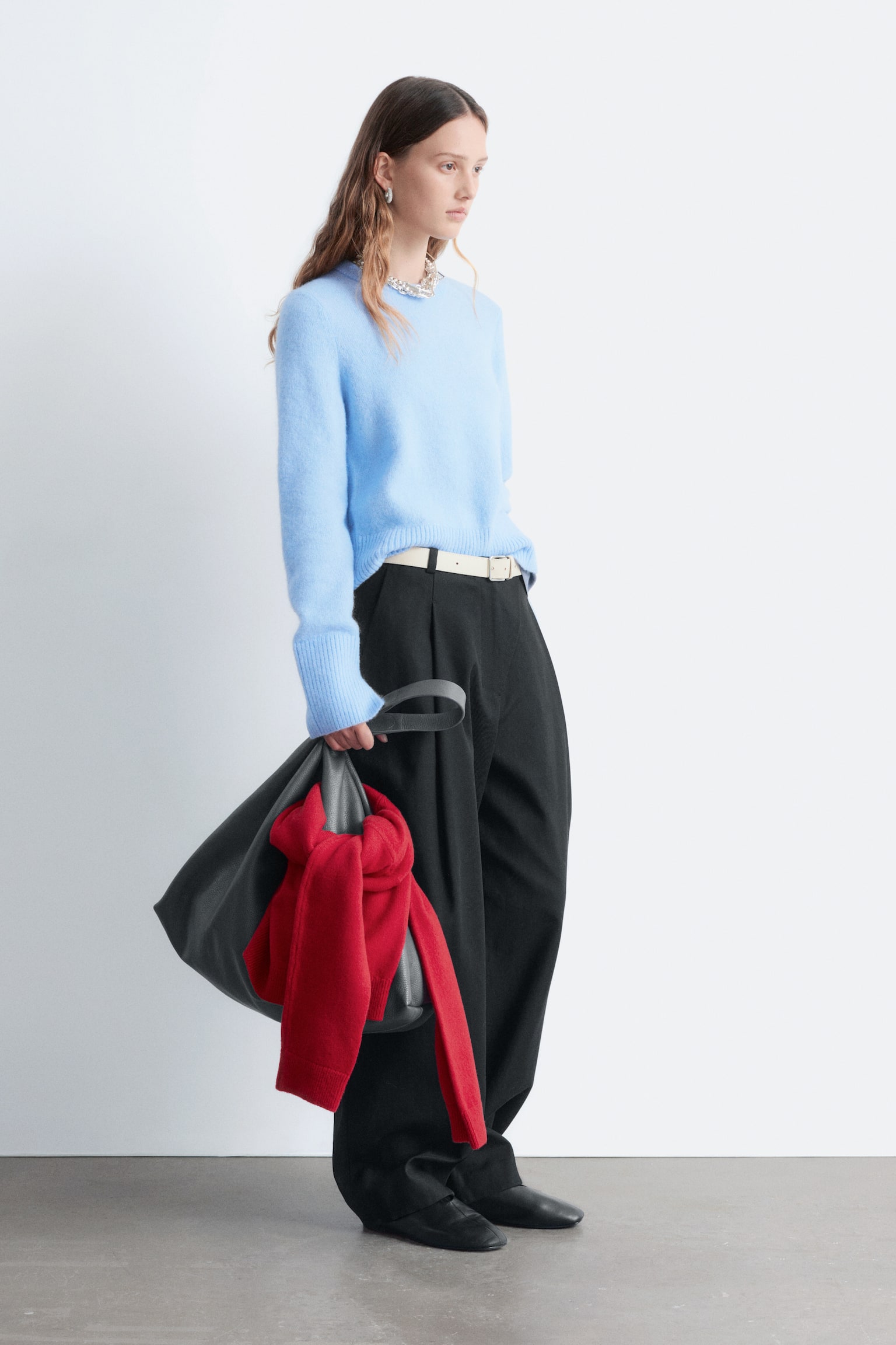 Trøje i mohairblend - Lyseblå - 5