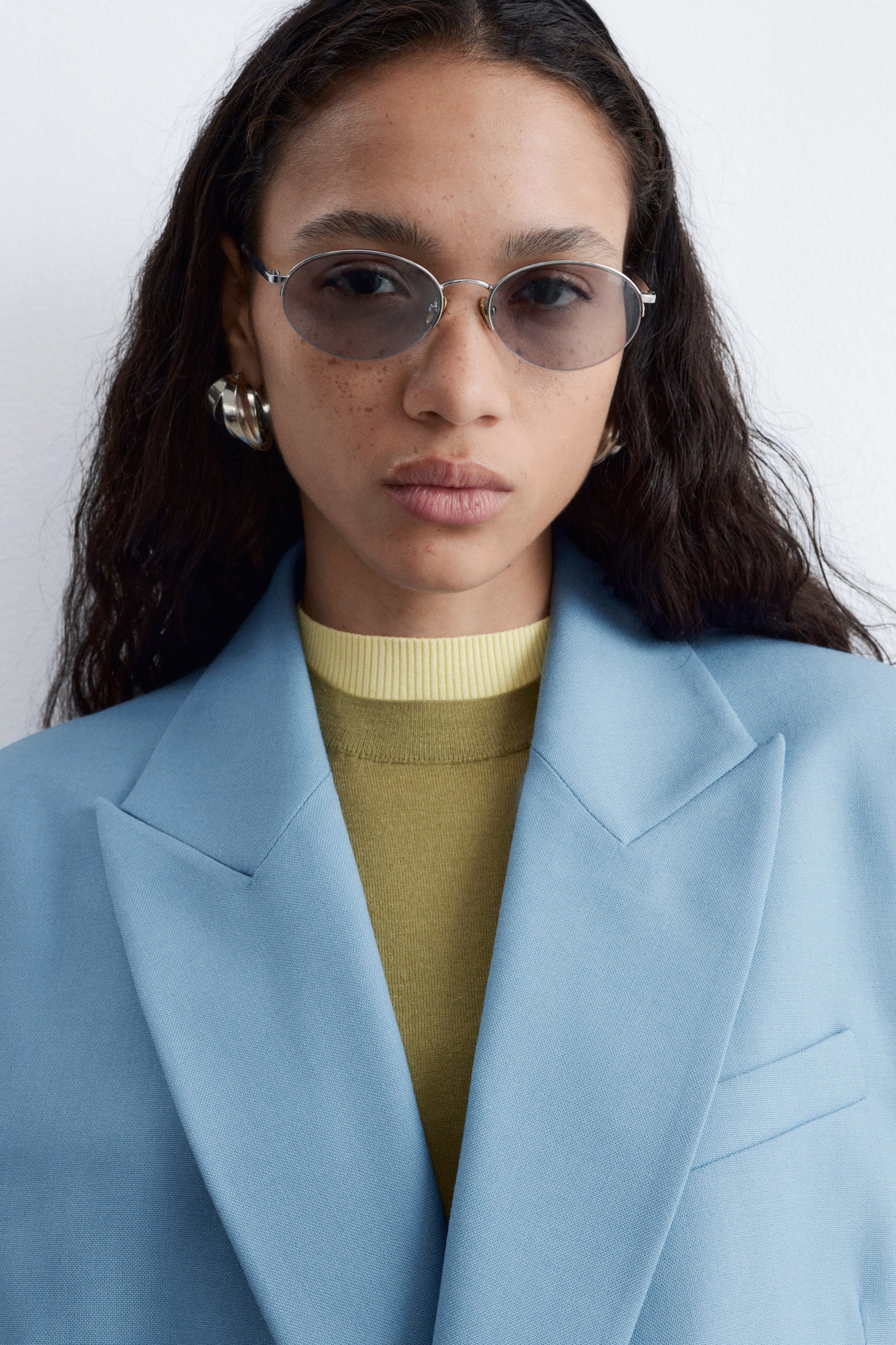 Double-breasted blazer van wol - Hemelsblauw - 8