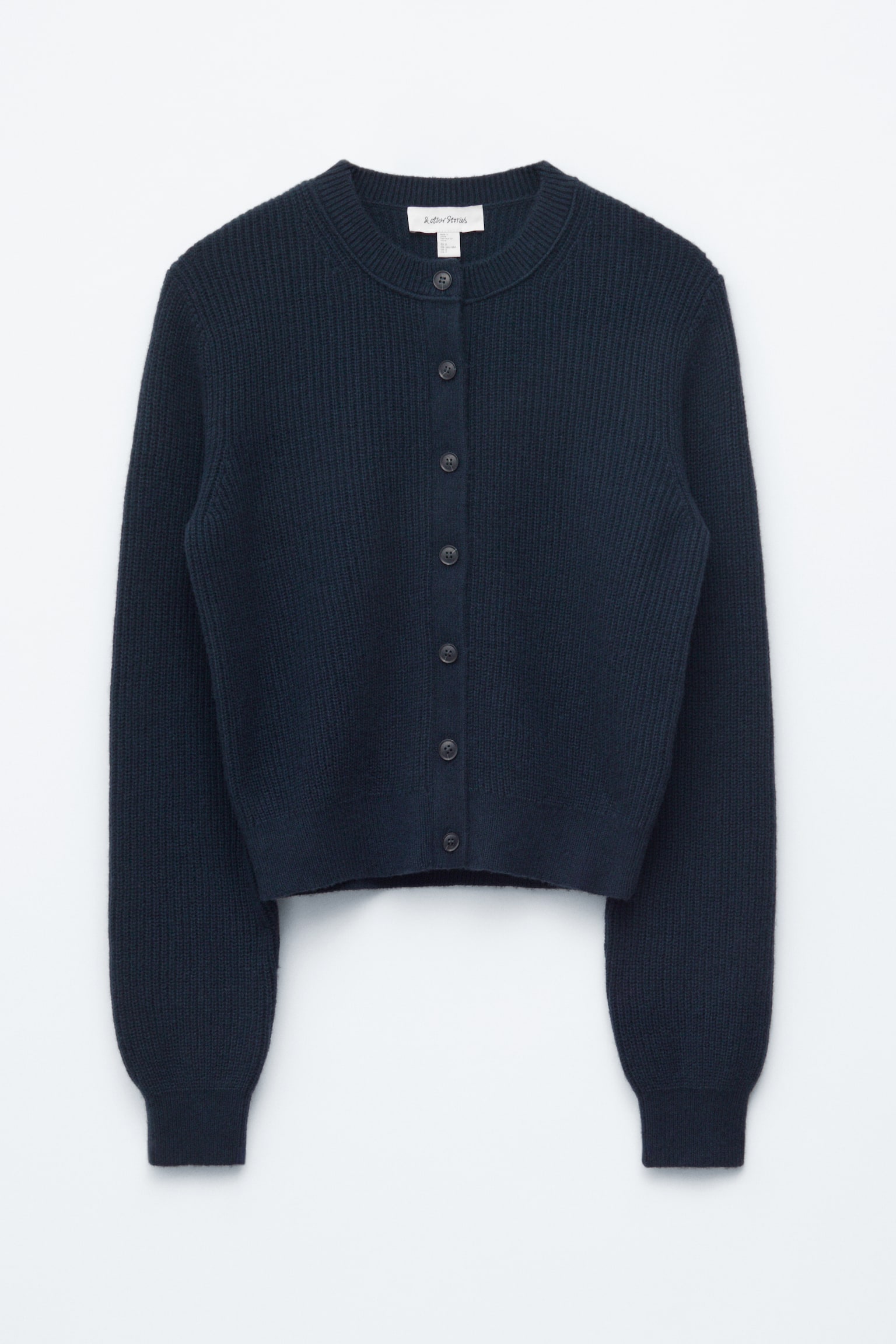 Cardigan en maille côtelée - Bleu marine/Gris chiné/Vert - 2