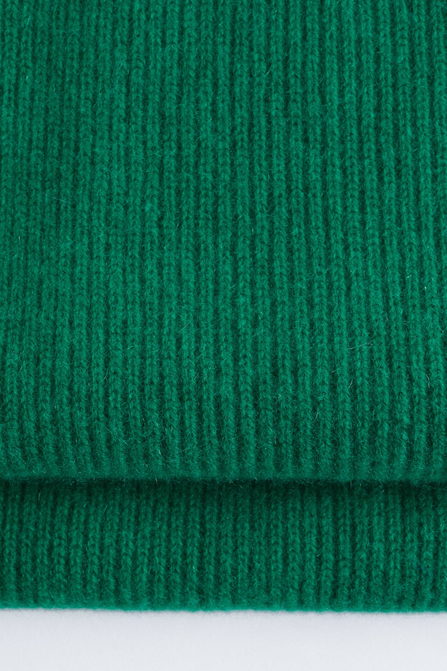 Schal aus Kaschmirstrick - Grün/Graubraun/Schwarz/Navyblau - 4