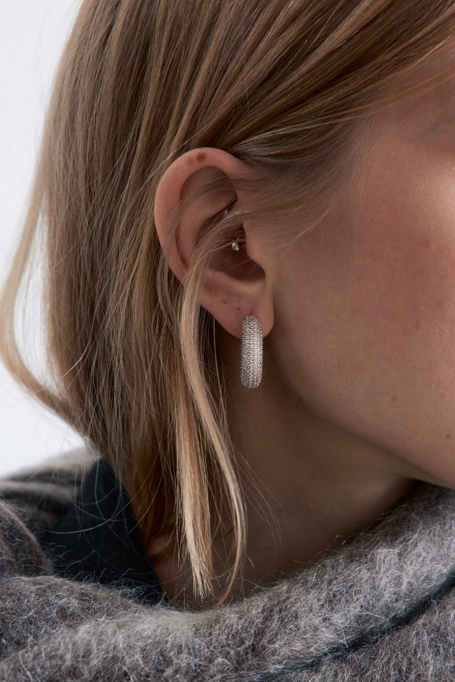 Oorringen met kristallen - Zilver - 5