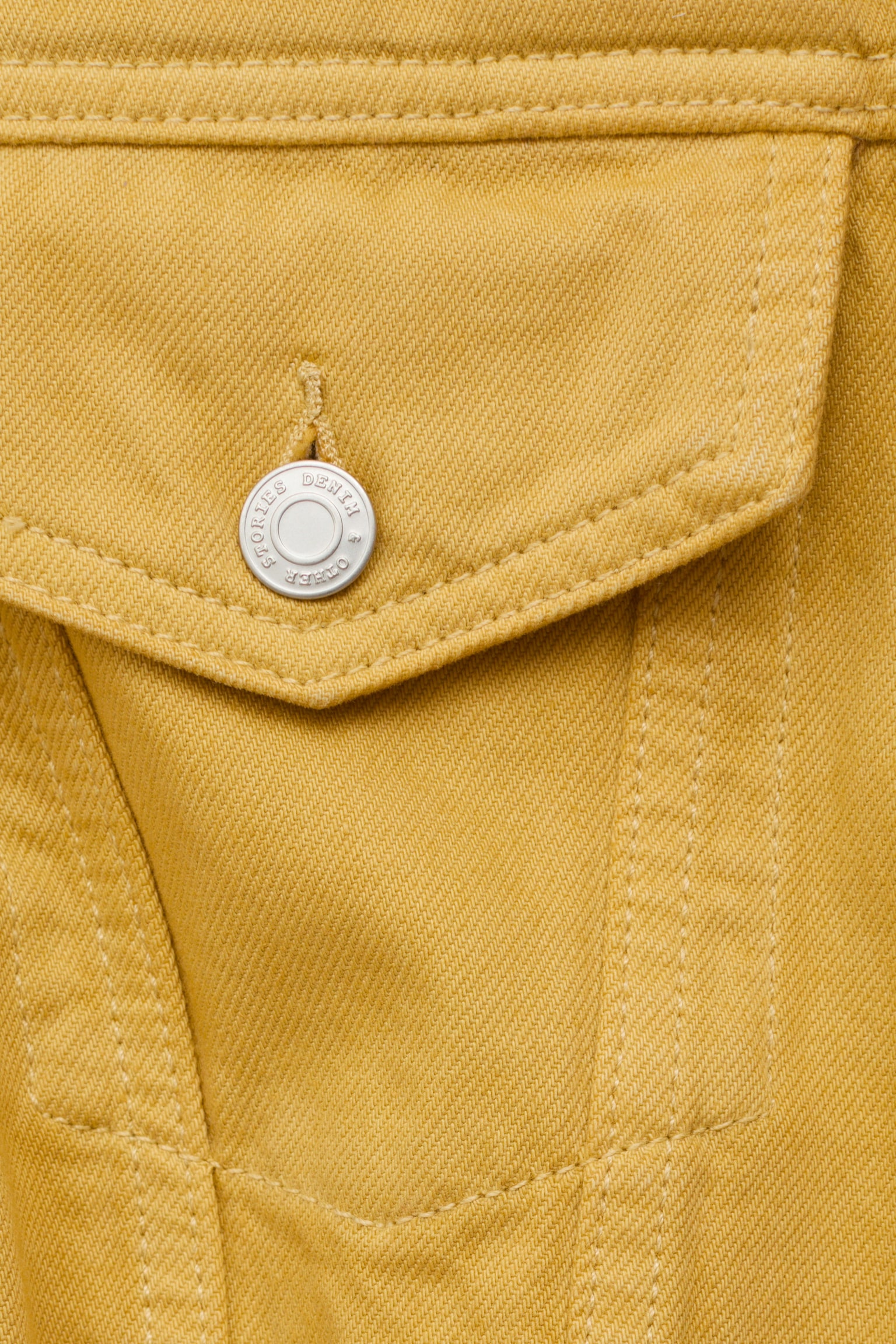 Figursyet denimvest - Gul - 6