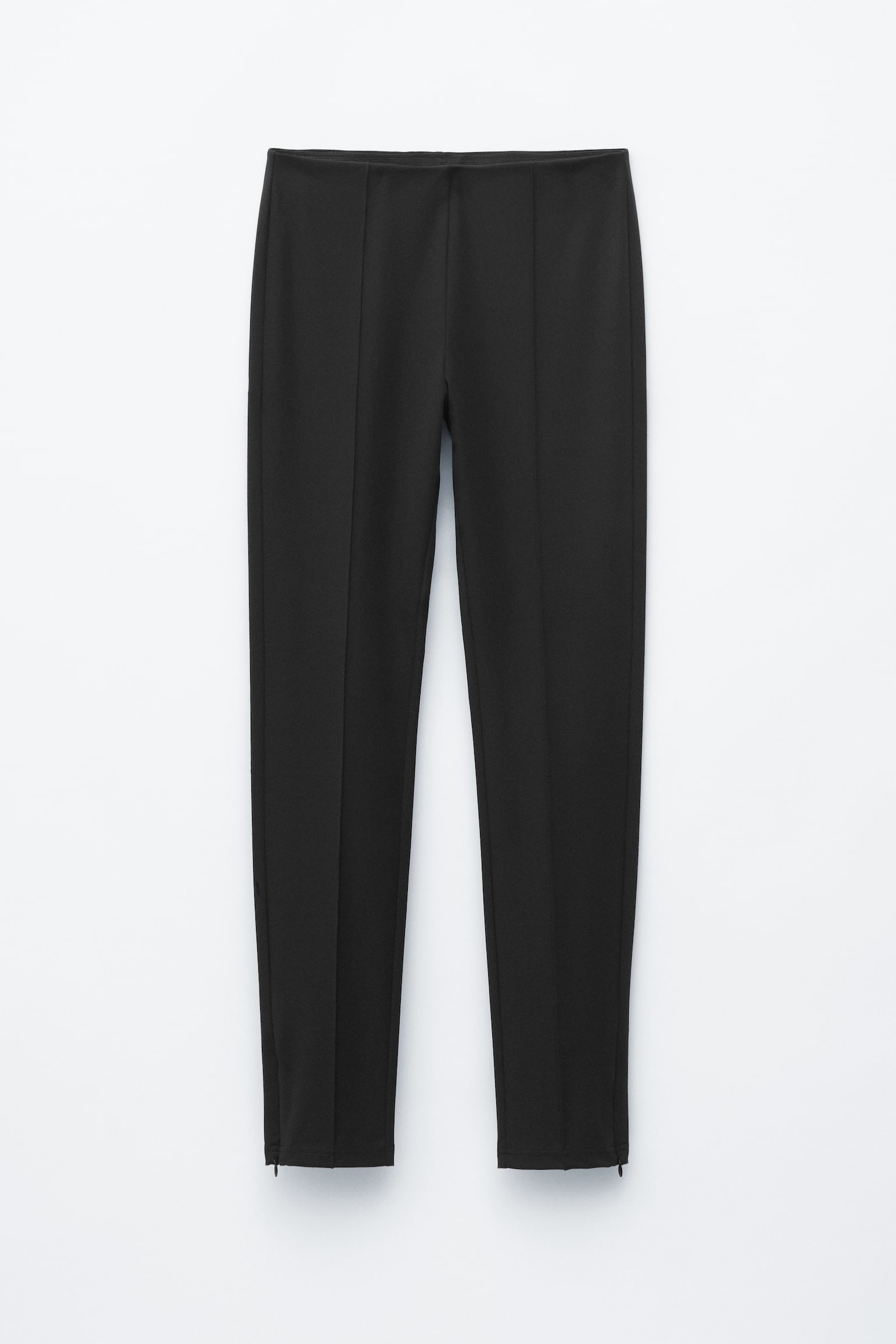 Jersey-leggings med biselæg - Sort - 1