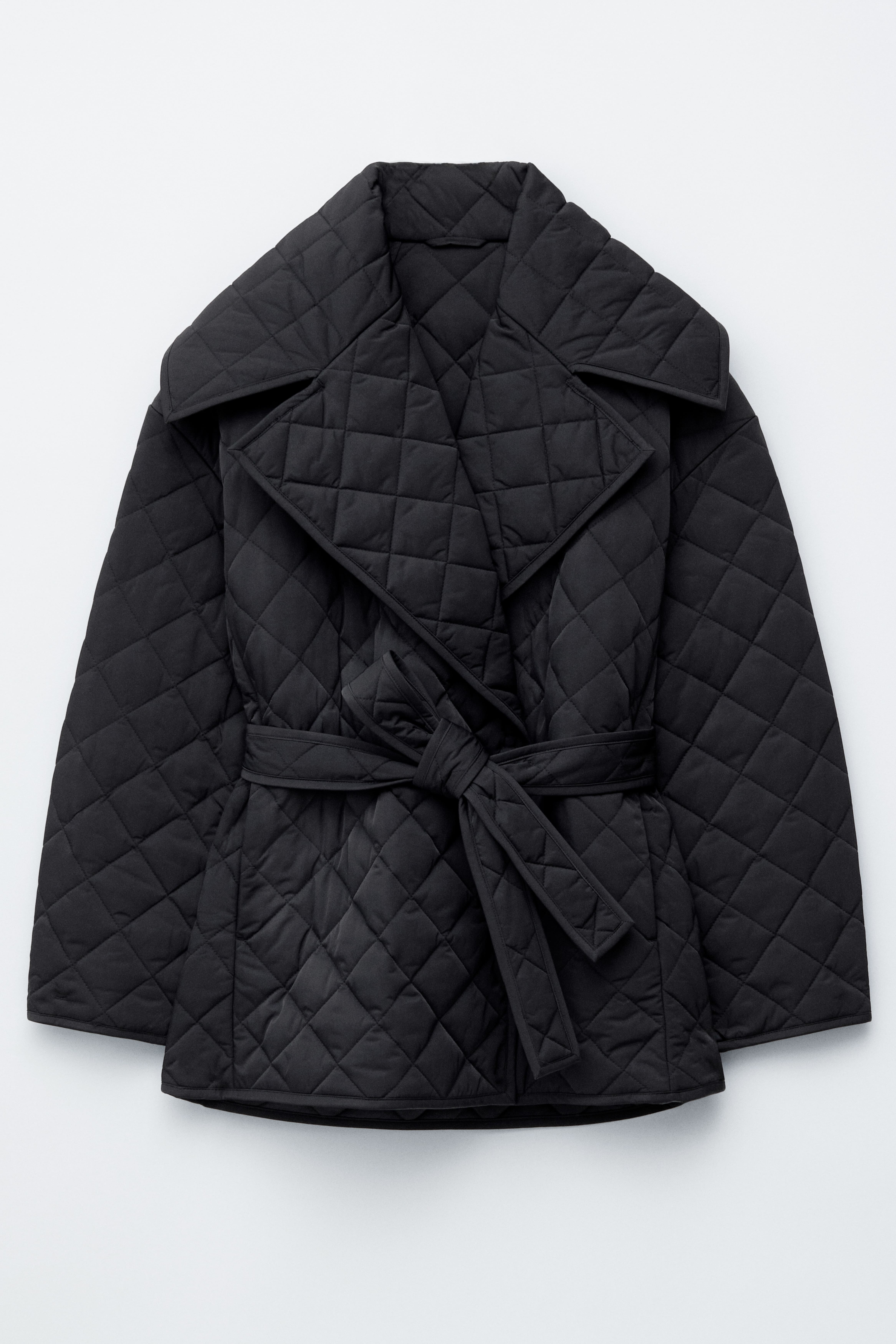 Wattierte Steppjacke - Schwarz/Khaki