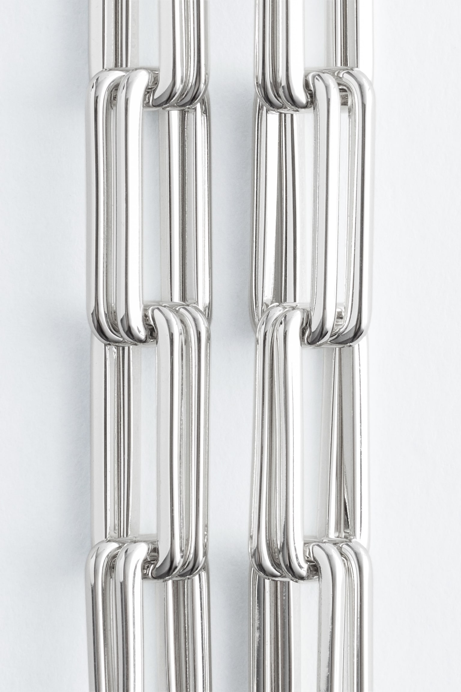 Chunky Chain Link Necklace - Srebrny - 4