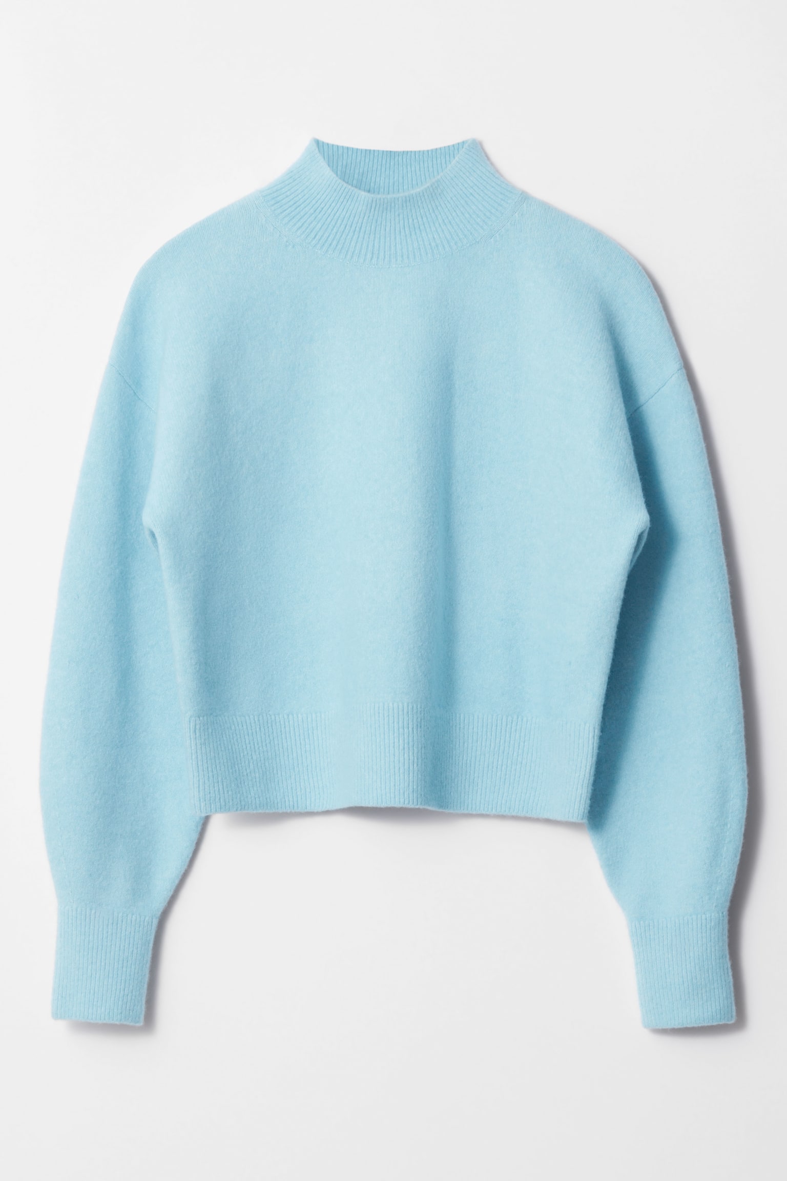 Mock-Neck Sweater - Blue/Red/Dark Green/Caramel/Pink/Black/Royal Blue/Dark Blue/Light Khaki/Light Beige/Mole/Oatmeal - 2