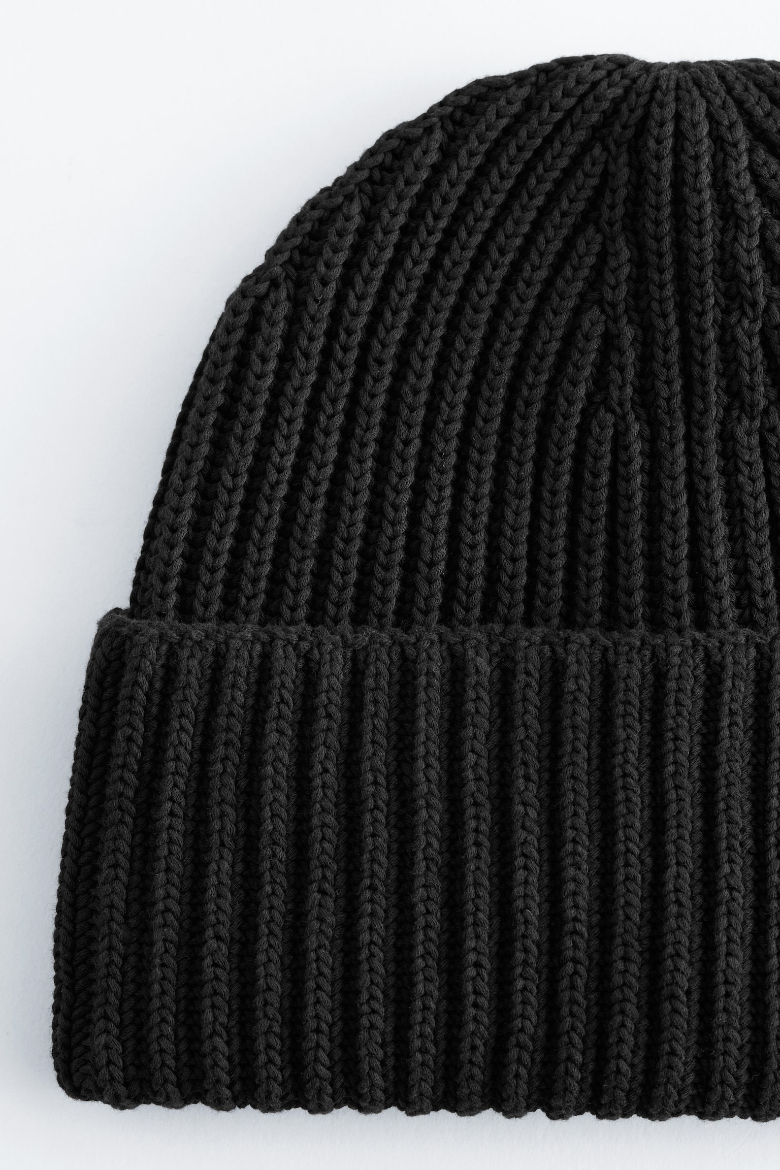 Strickmütze aus Baumwolle mit Seidenfutter - Schwarz/Rot - 3