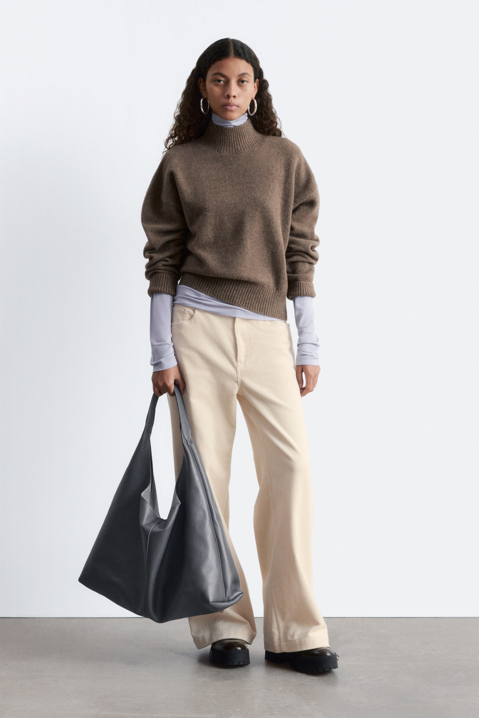 Rollkragenpullover - Dunkles Graubraun/Weinrot/Leuchtendes Rot/Leuchtendes Blau/Dunkelbeige/Rosa/Schwarz - 6