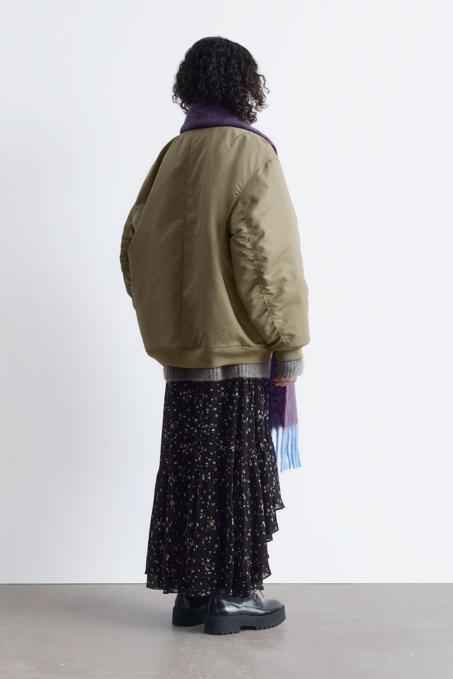 Lange Bomberjacke - Khaki/Khaki - 9