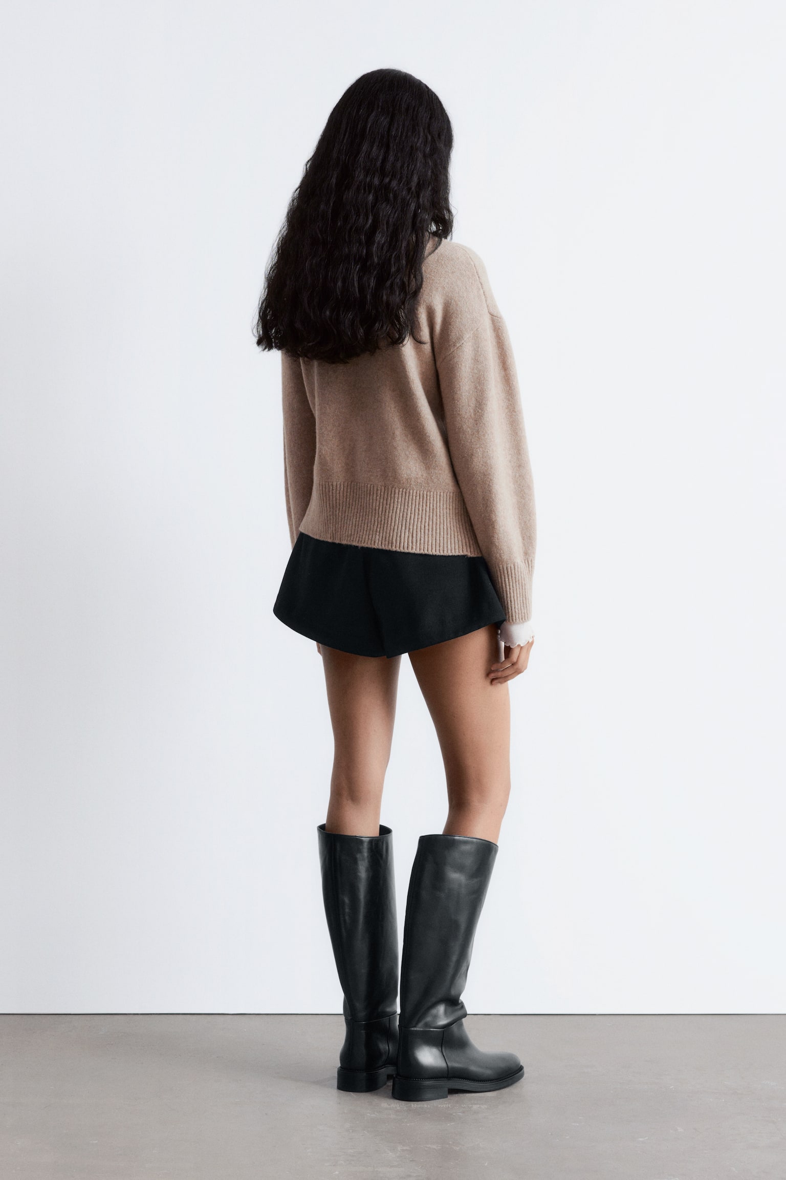 Ruimvallende gebreide trui - Mole/Oudroze/Dark Blue/Donkerbruin/Grijs gemêleerd/Lila/Wit/Zwart/Dark Red/Mole Beige - 5