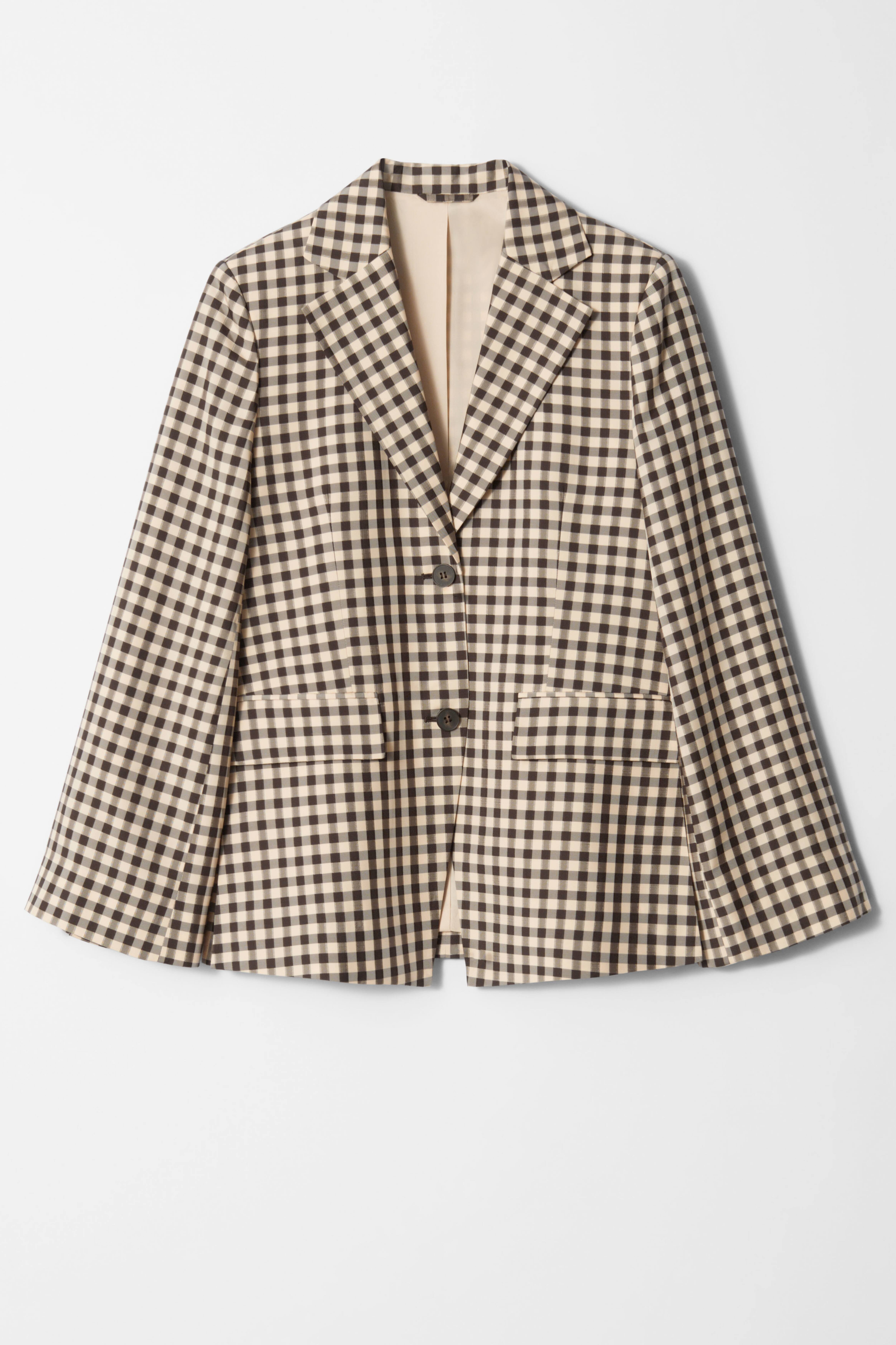 Karierter Blazer - Braun/Vichy-Karomuster