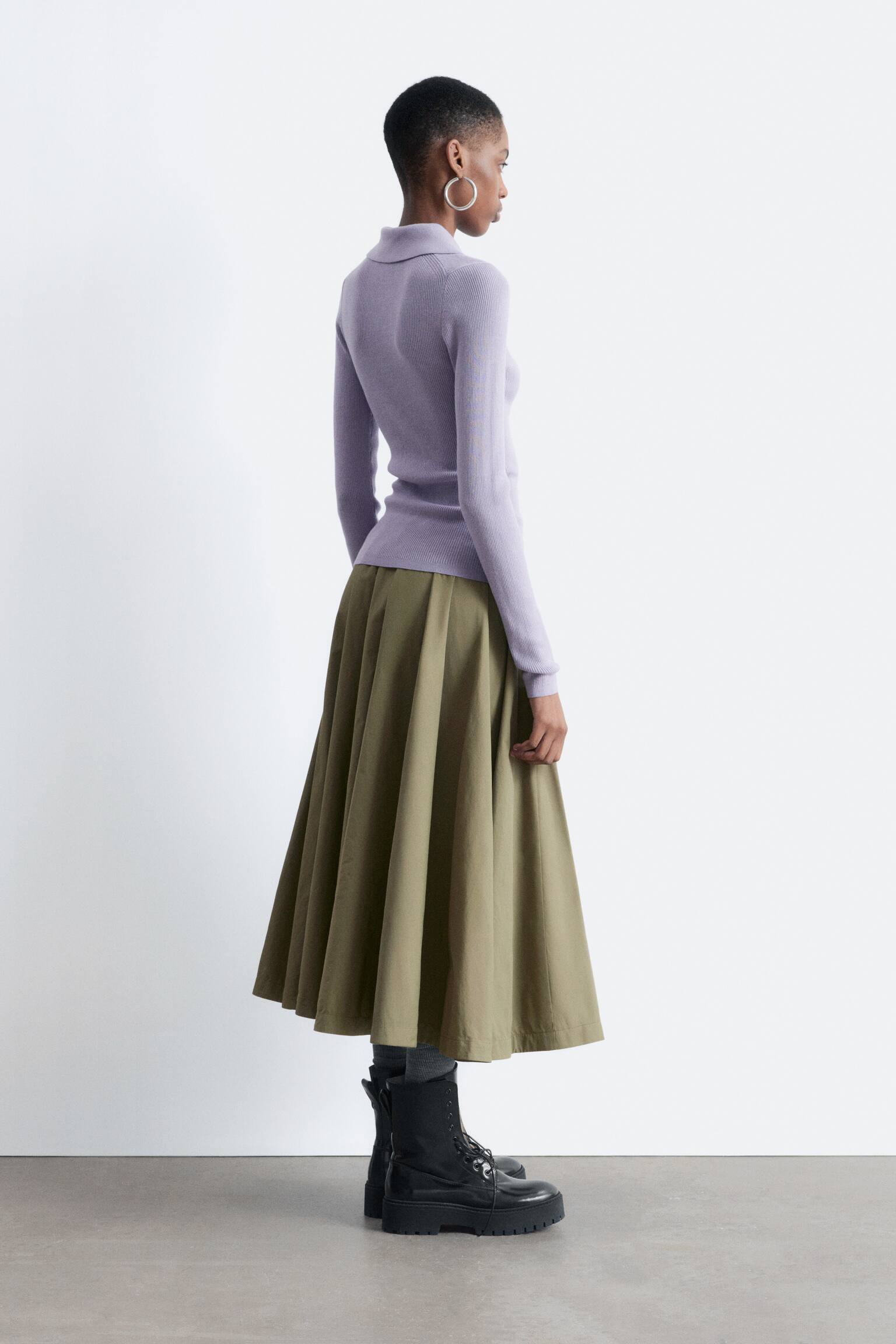 Top met kraag en opening - Lichtpaars - 3