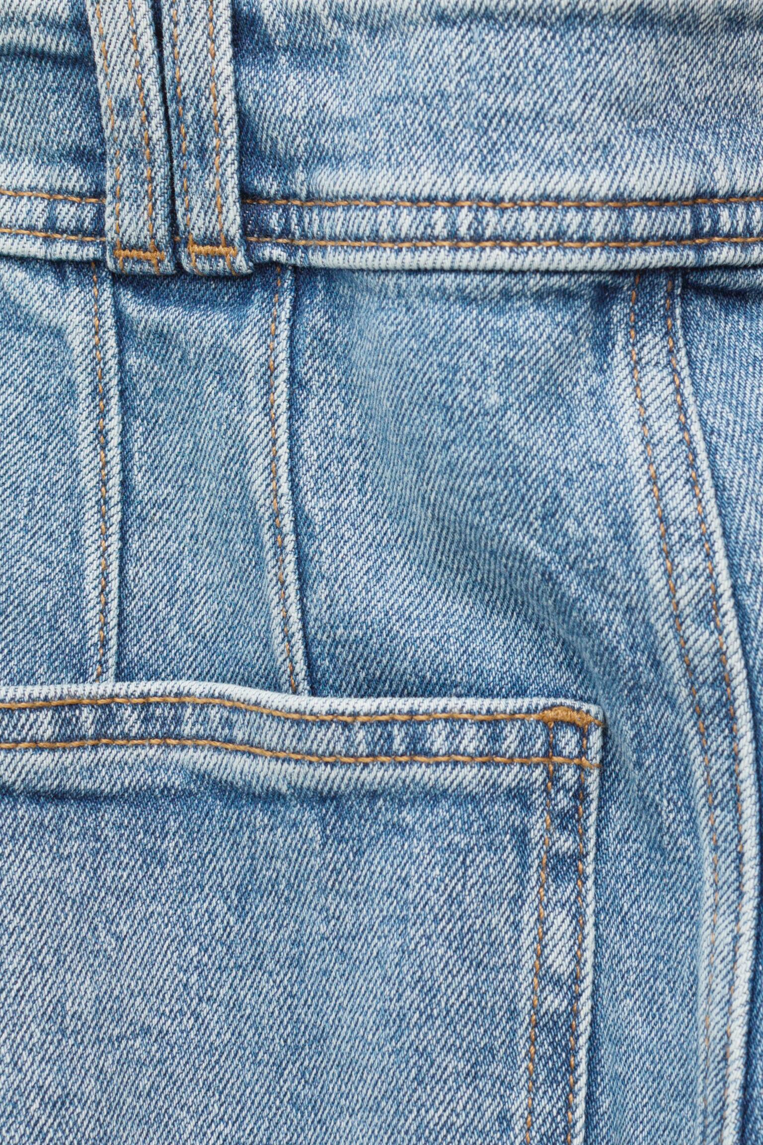 Press-Crease Flared Jeans - Washed Light Blue/Washed Mid Blue/Black - 4