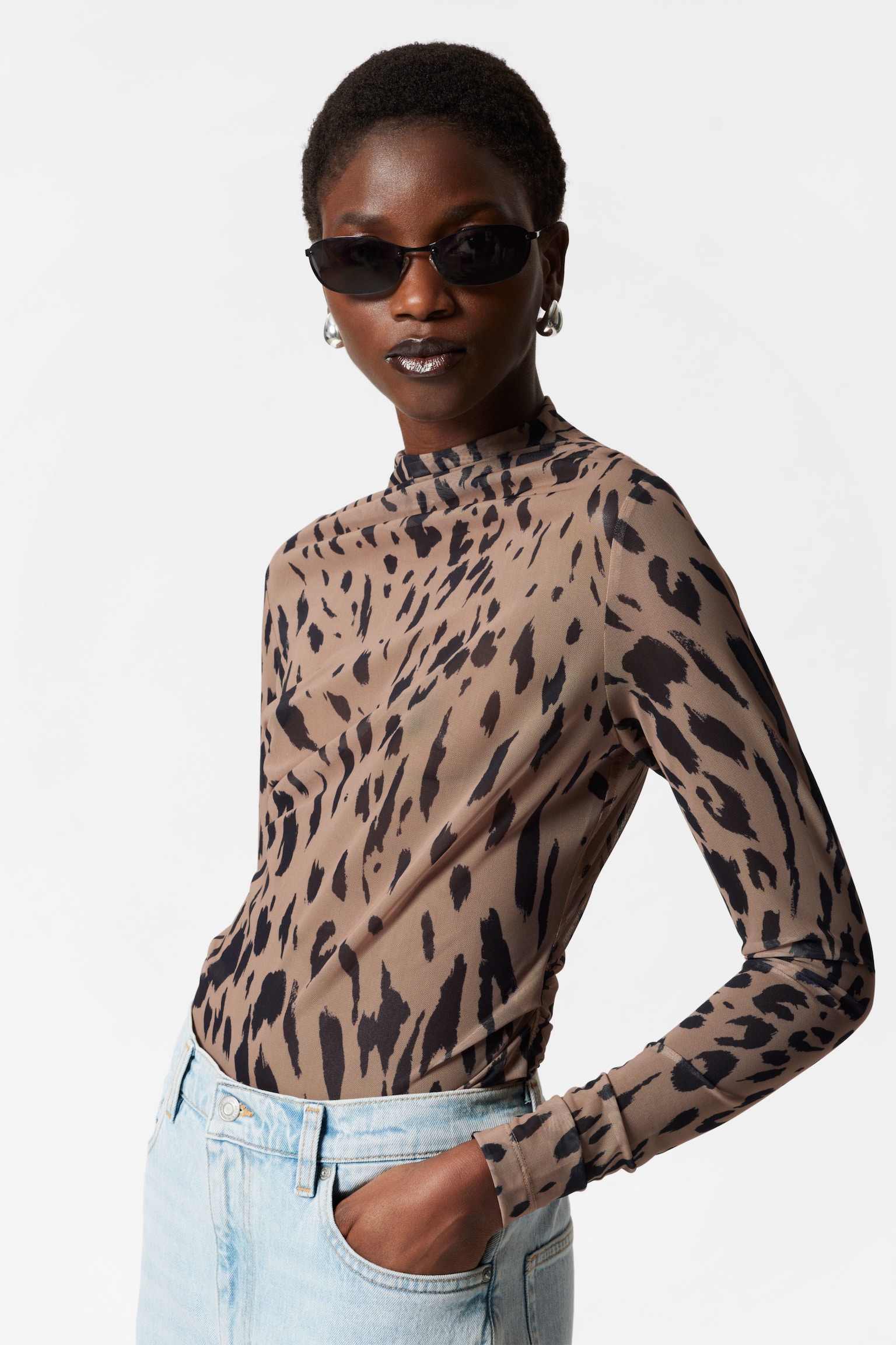 Sheer Top - Leopard - 1