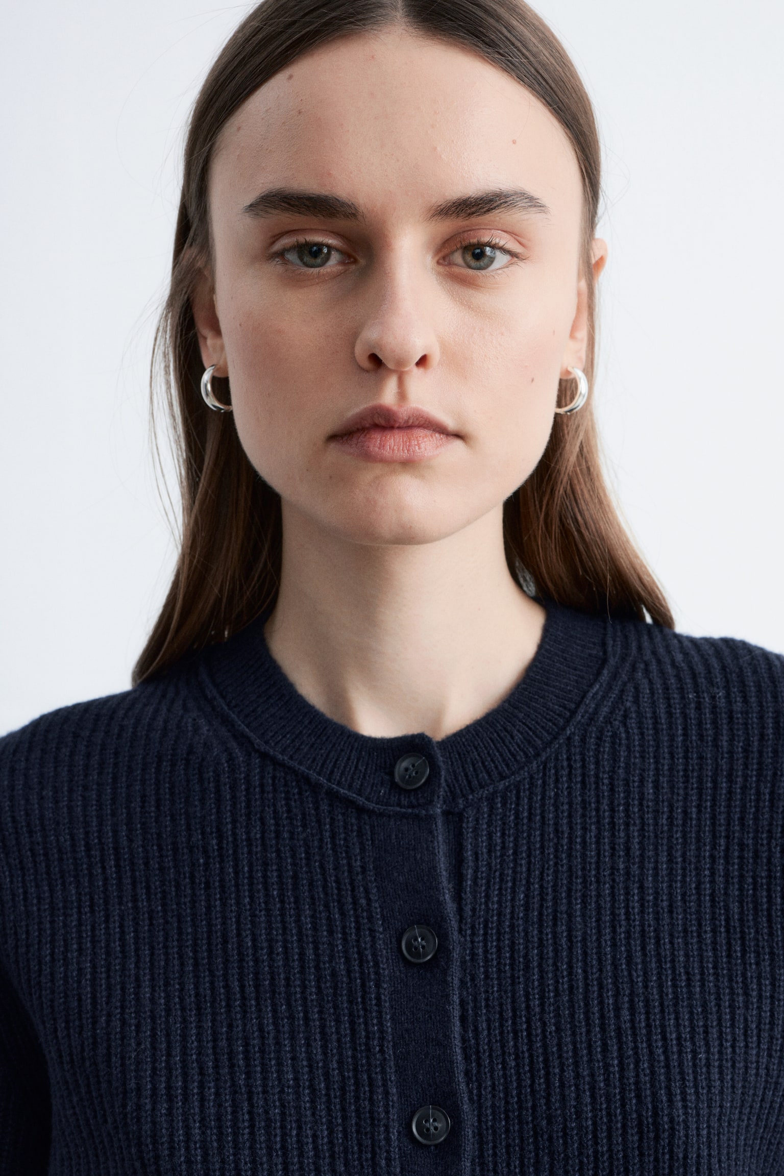 Cardigan en maille côtelée - Bleu marine/Gris chiné/Vert - 6