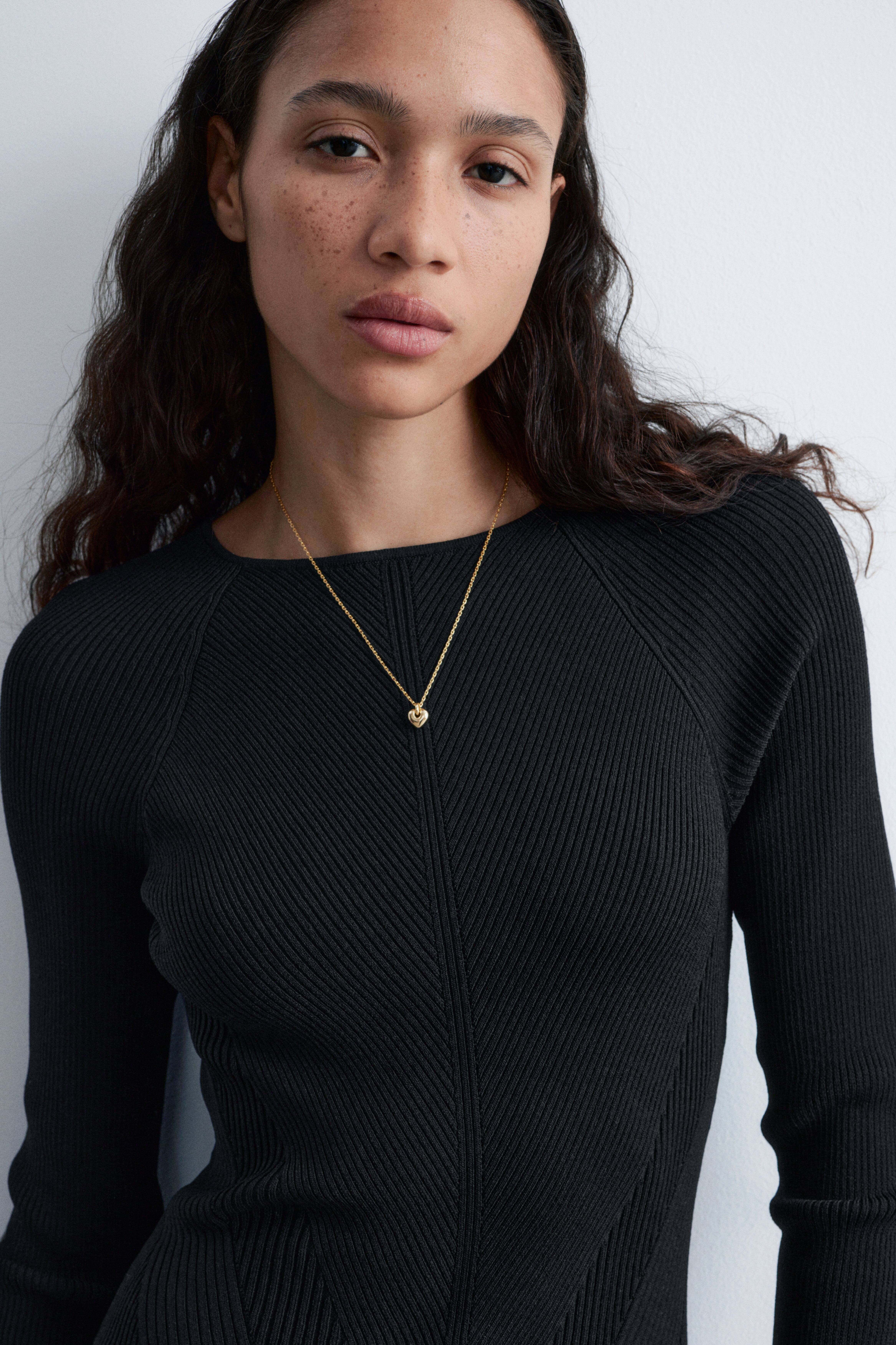 Collana con ciondolo a cuore - Oro/Argento