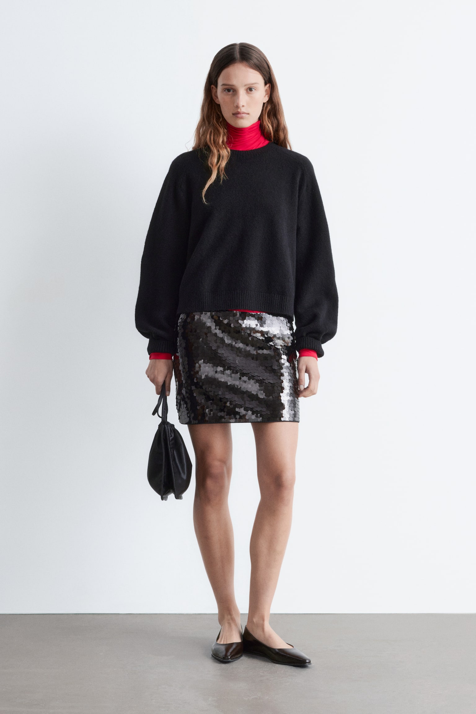 Gestrickter Pullover - Schwarz/Dunkelblau/Hellrosa/Dunkelrot/Dunkelbraun/Hellgrau/Hellgrün/Beige/Dunkles Türkis - 6